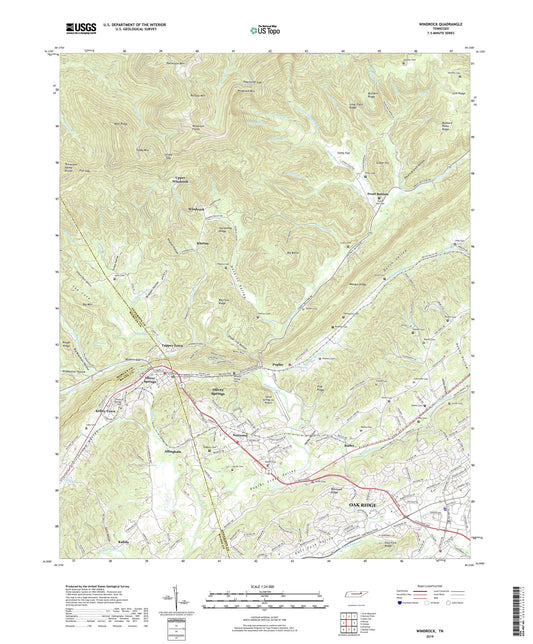 Windrock Tennessee US Topo Map Image