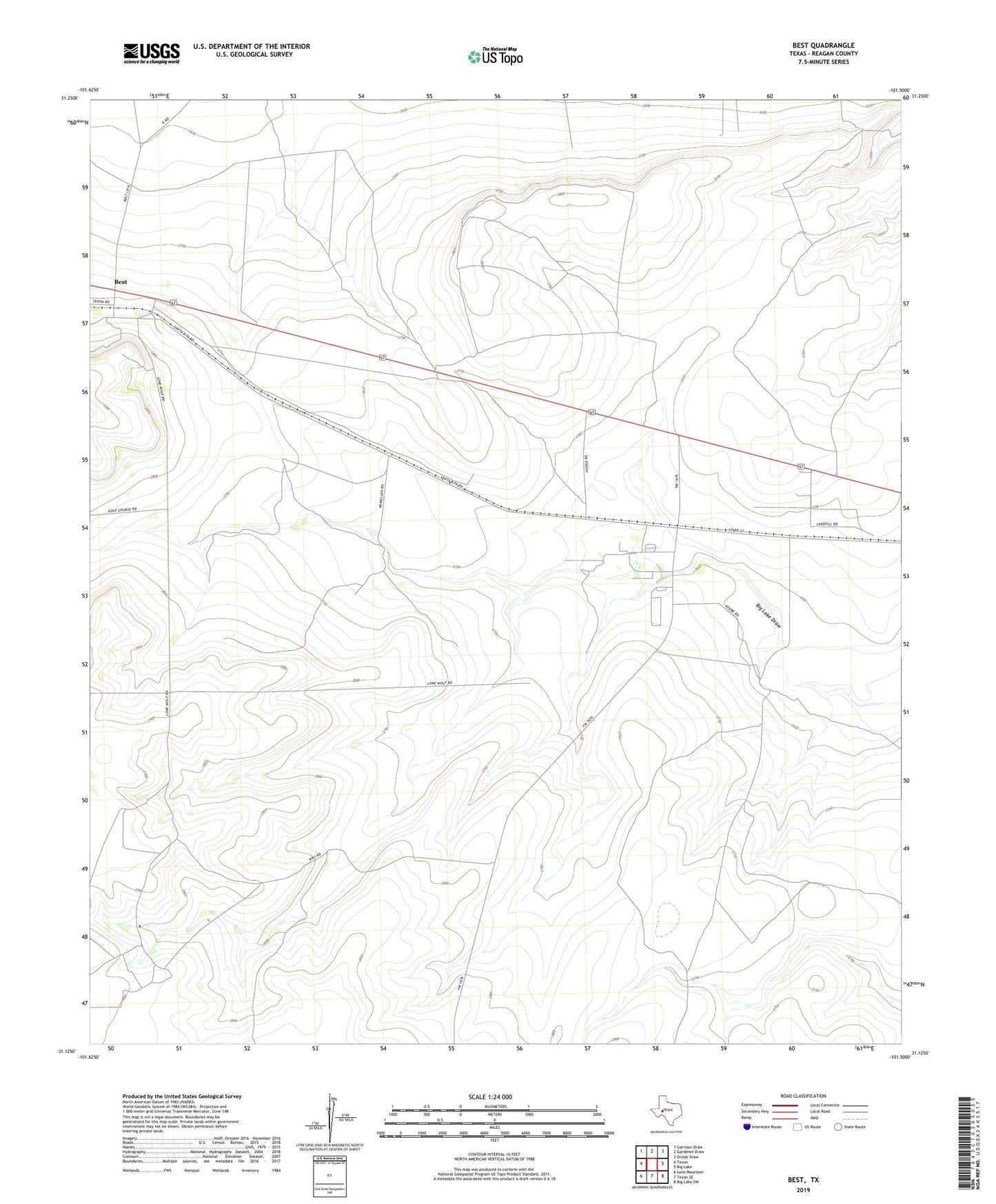 Best Texas US Topo Map Image