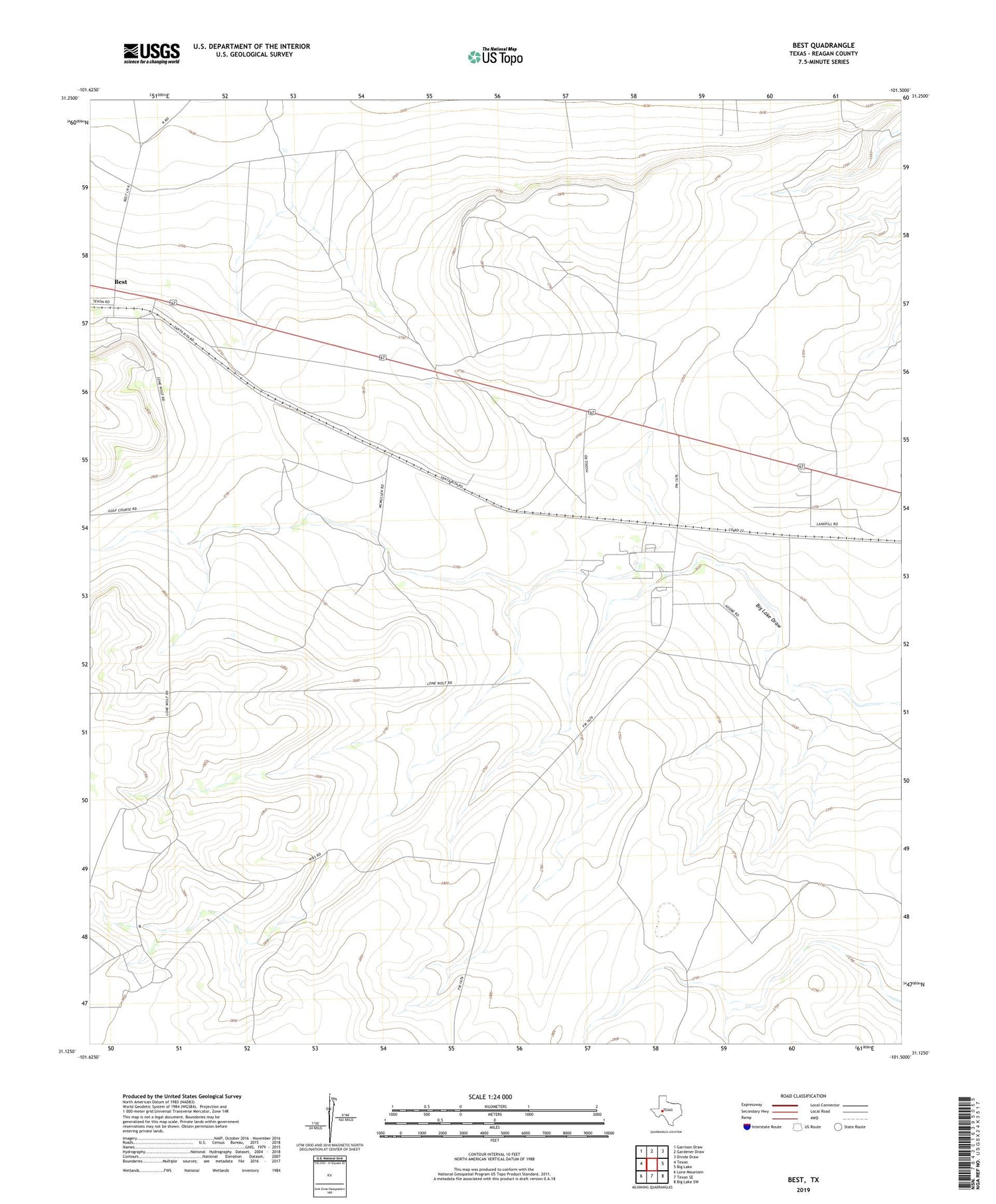 Best Texas US Topo Map Image