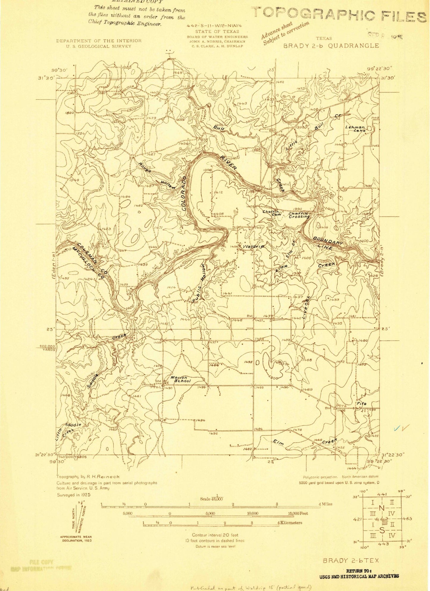 Classic USGS Fife Texas 7.5'x7.5' Topo Map Image