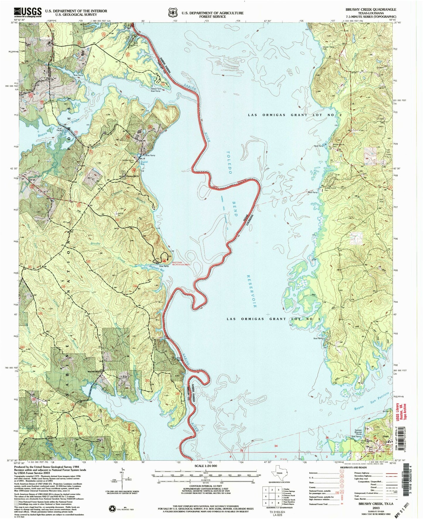 Classic USGS Brushy Creek Texas 7.5'x7.5' Topo Map Image
