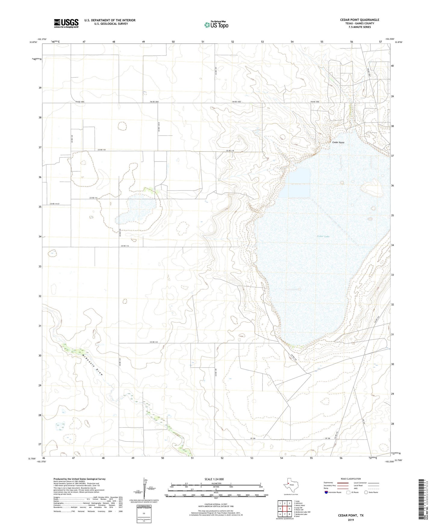 Cedar Point Texas US Topo Map Image
