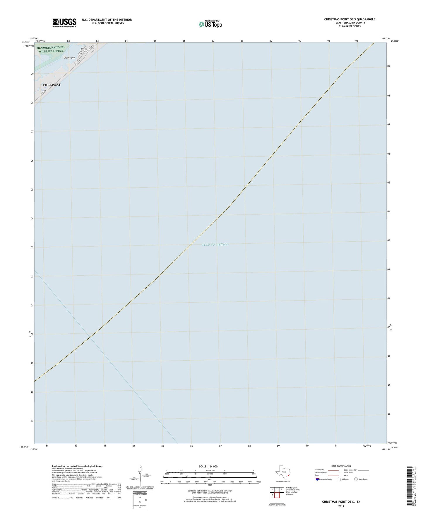 Christmas Point OE S Texas US Topo Map Image