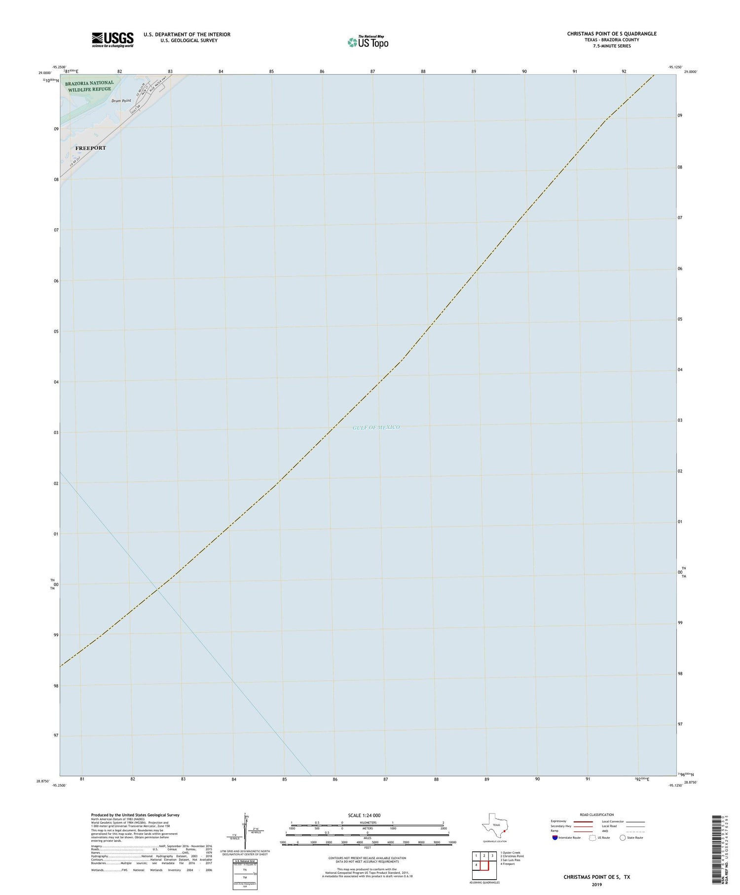 Christmas Point OE S Texas US Topo Map Image
