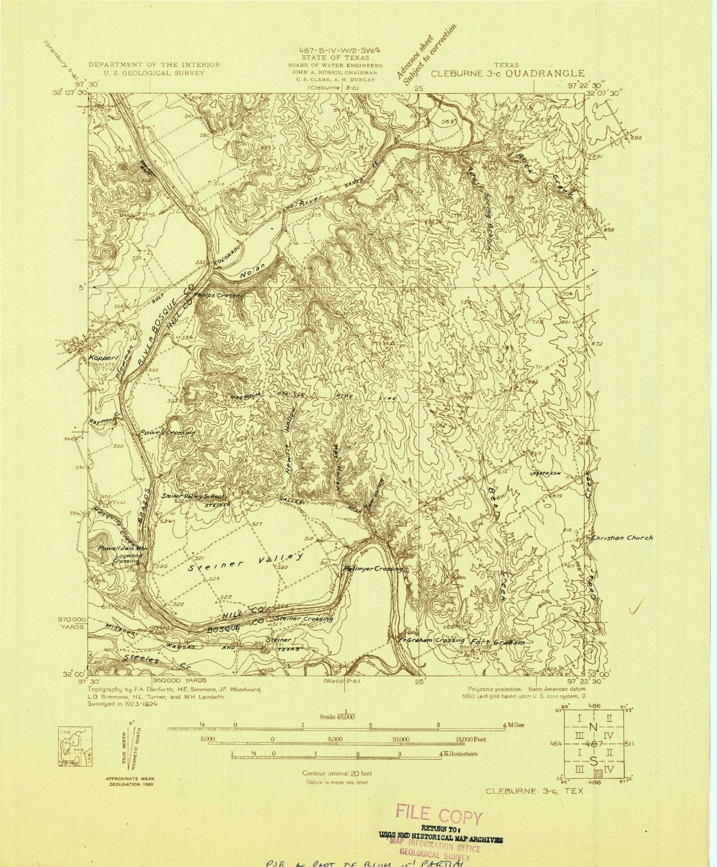 Classic USGS Lakeside Village Texas 7.5'x7.5' Topo Map Image