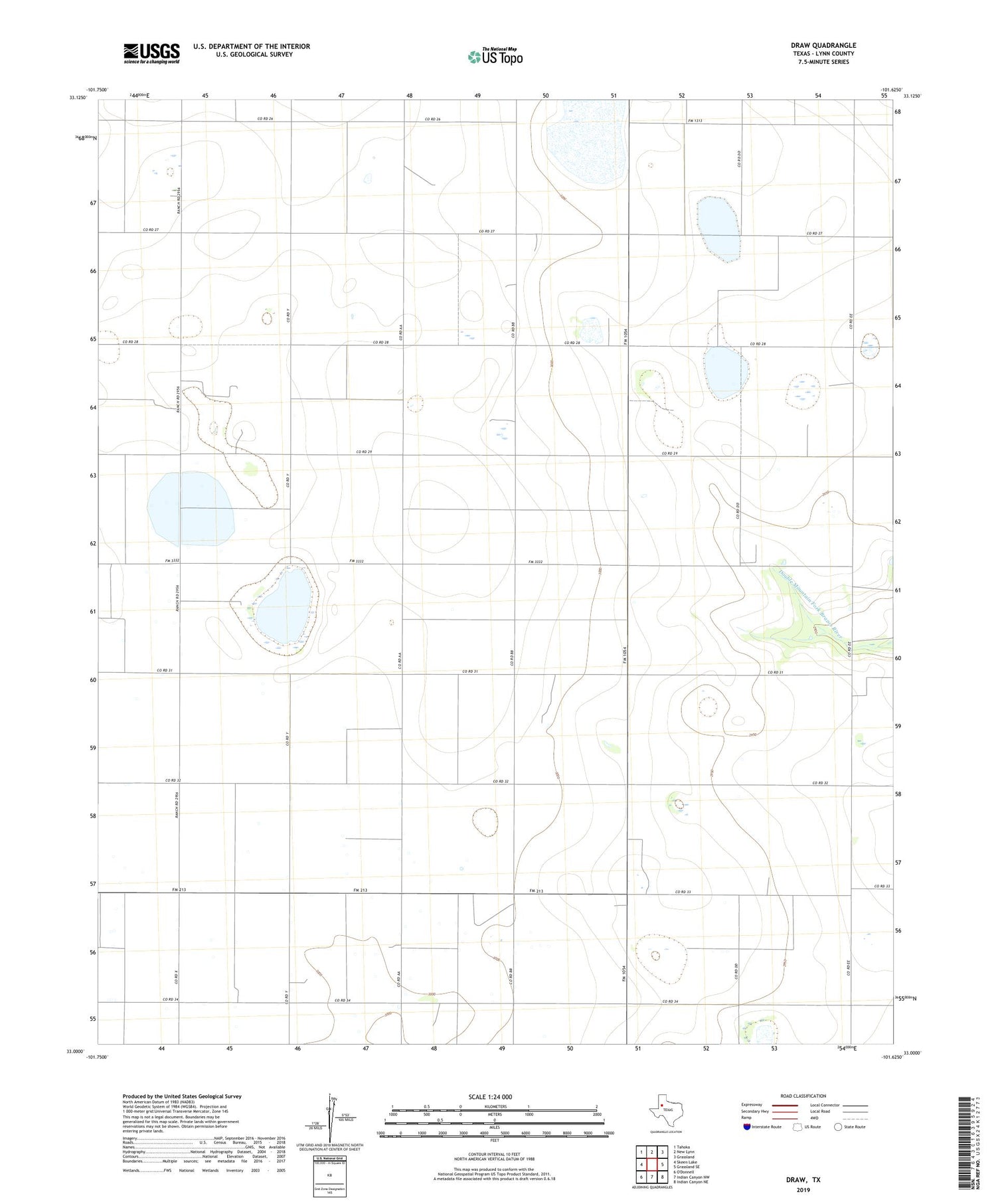 Draw Texas US Topo Map Image