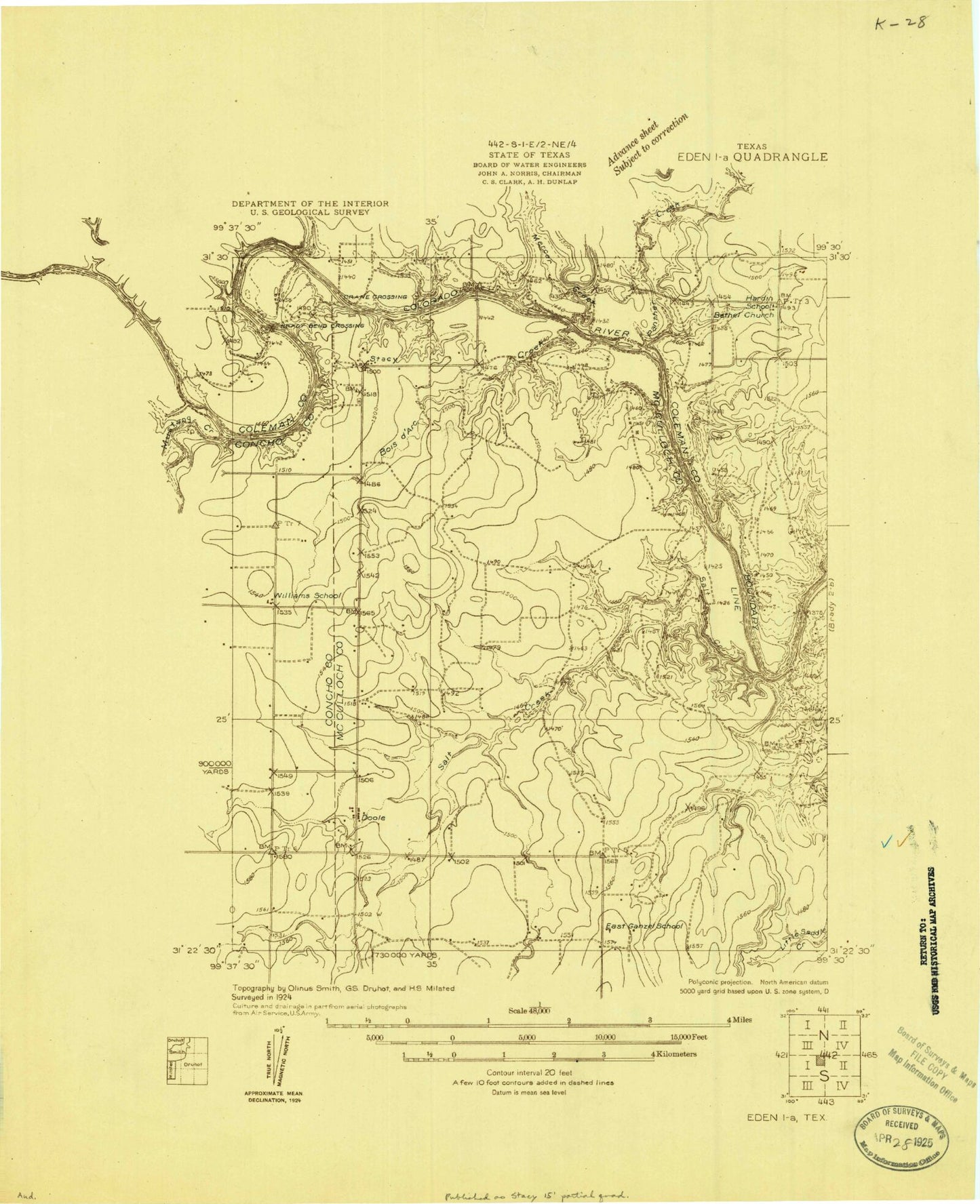 Classic USGS Doole Texas 7.5'x7.5' Topo Map Image