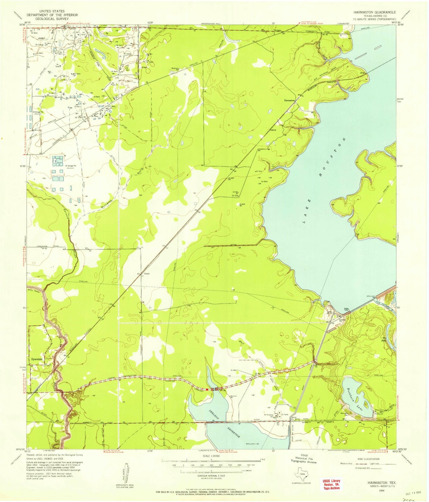 Classic USGS Harmaston Texas 7.5'x7.5' Topo Map Image