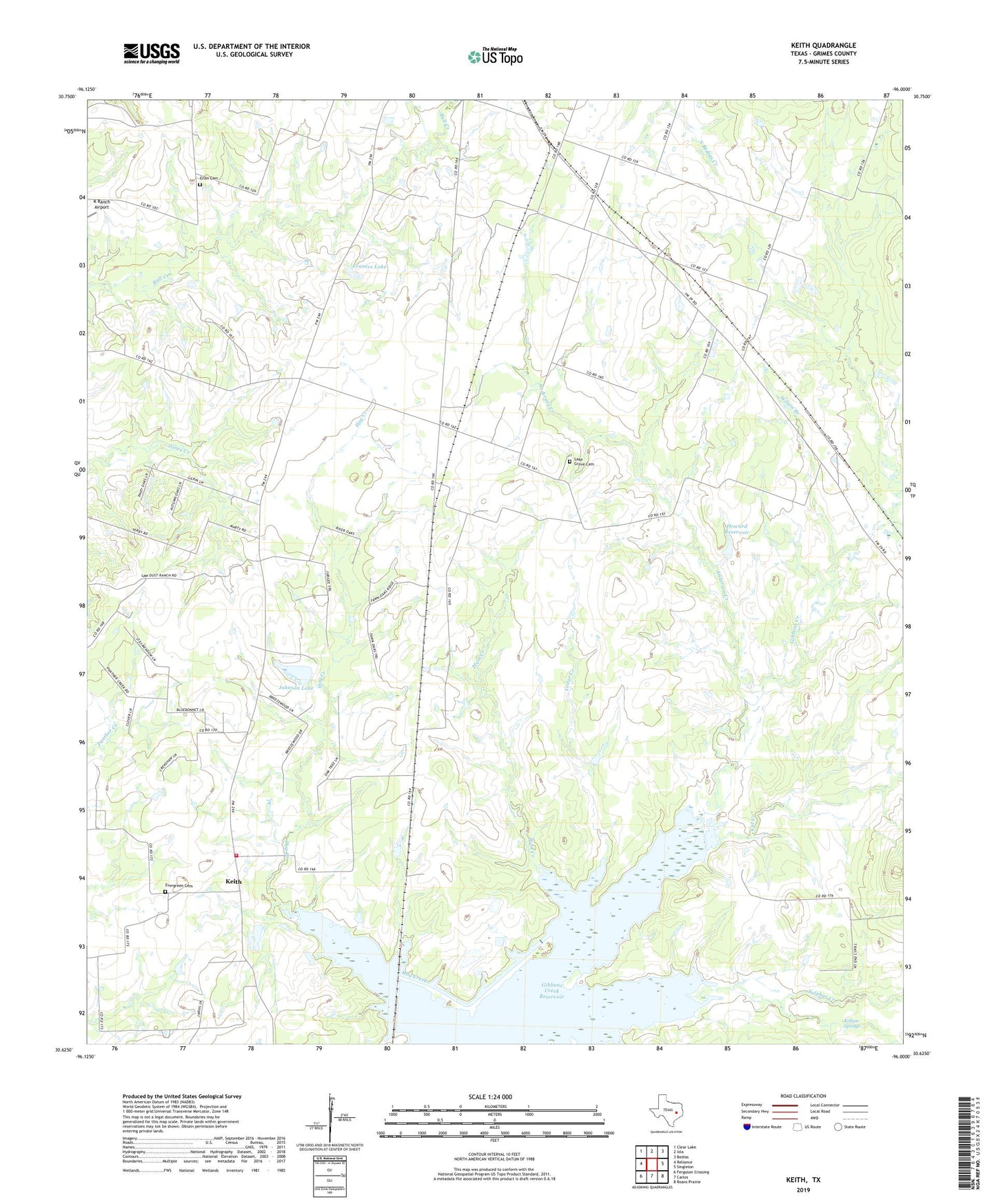 Keith Texas US Topo Map Image