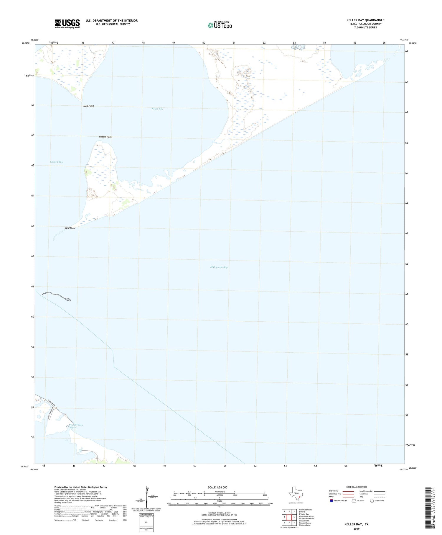 Keller Bay Texas US Topo Map Image
