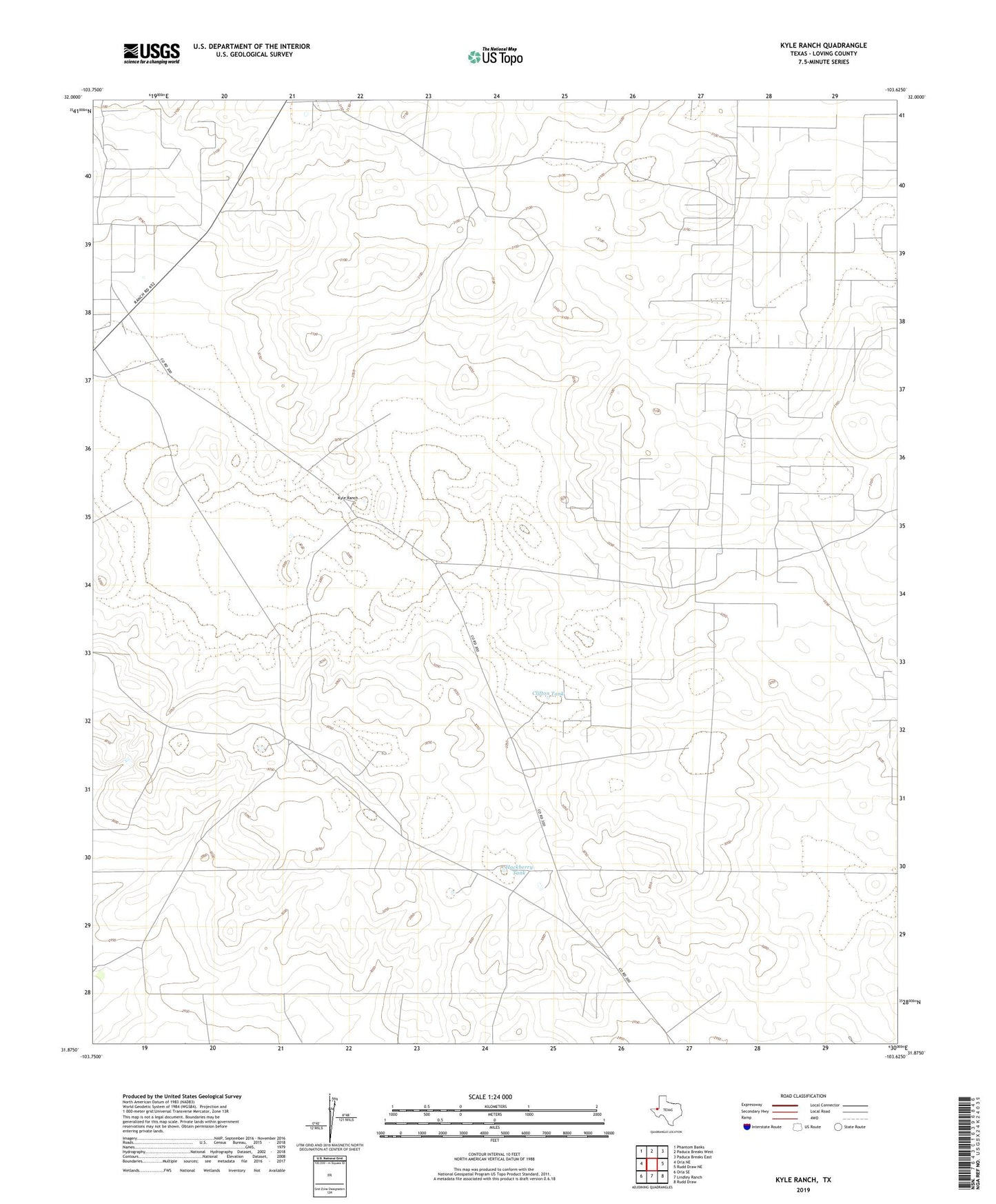 Kyle Ranch Texas US Topo Map Image