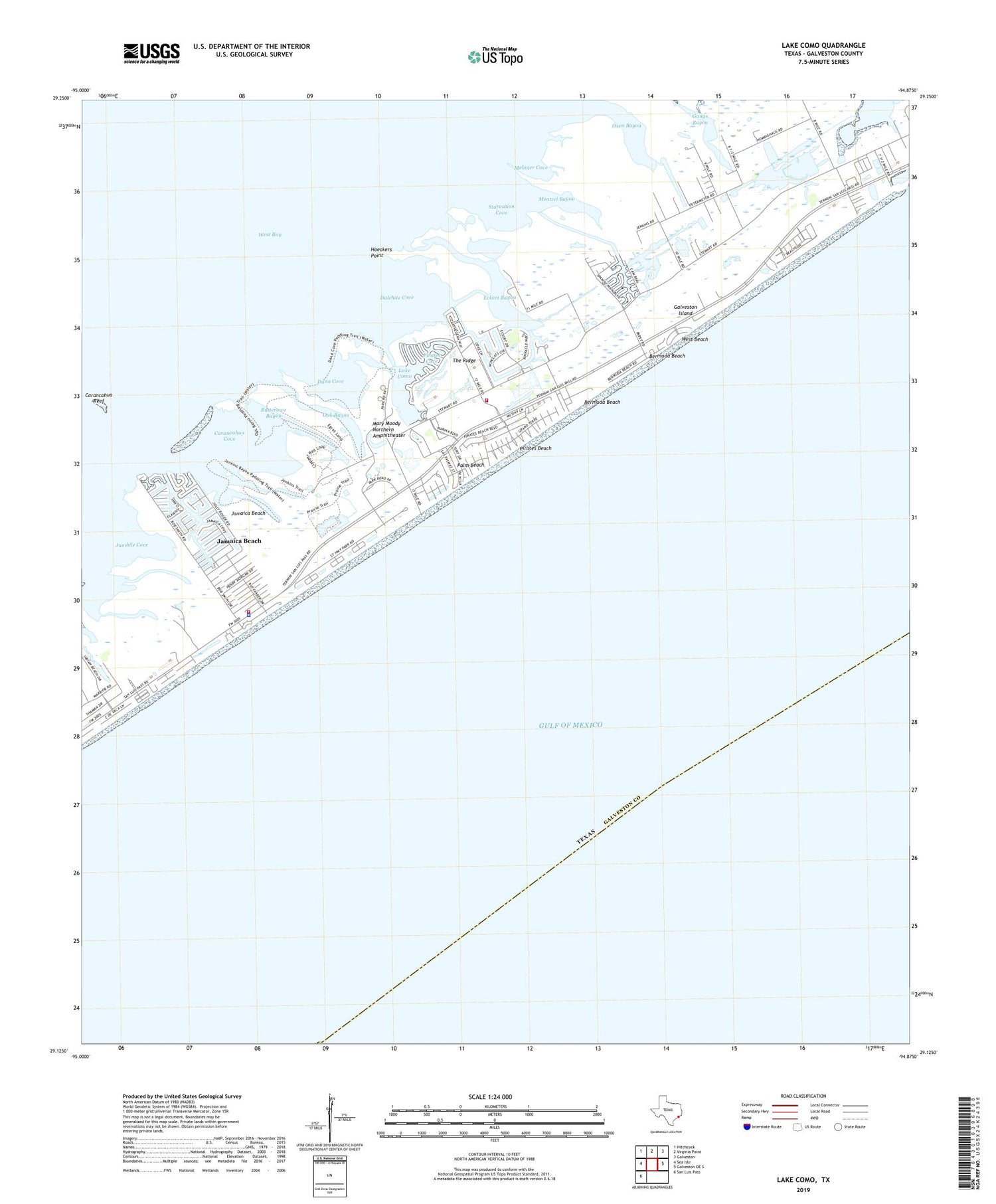 Lake Como Texas US Topo Map Image