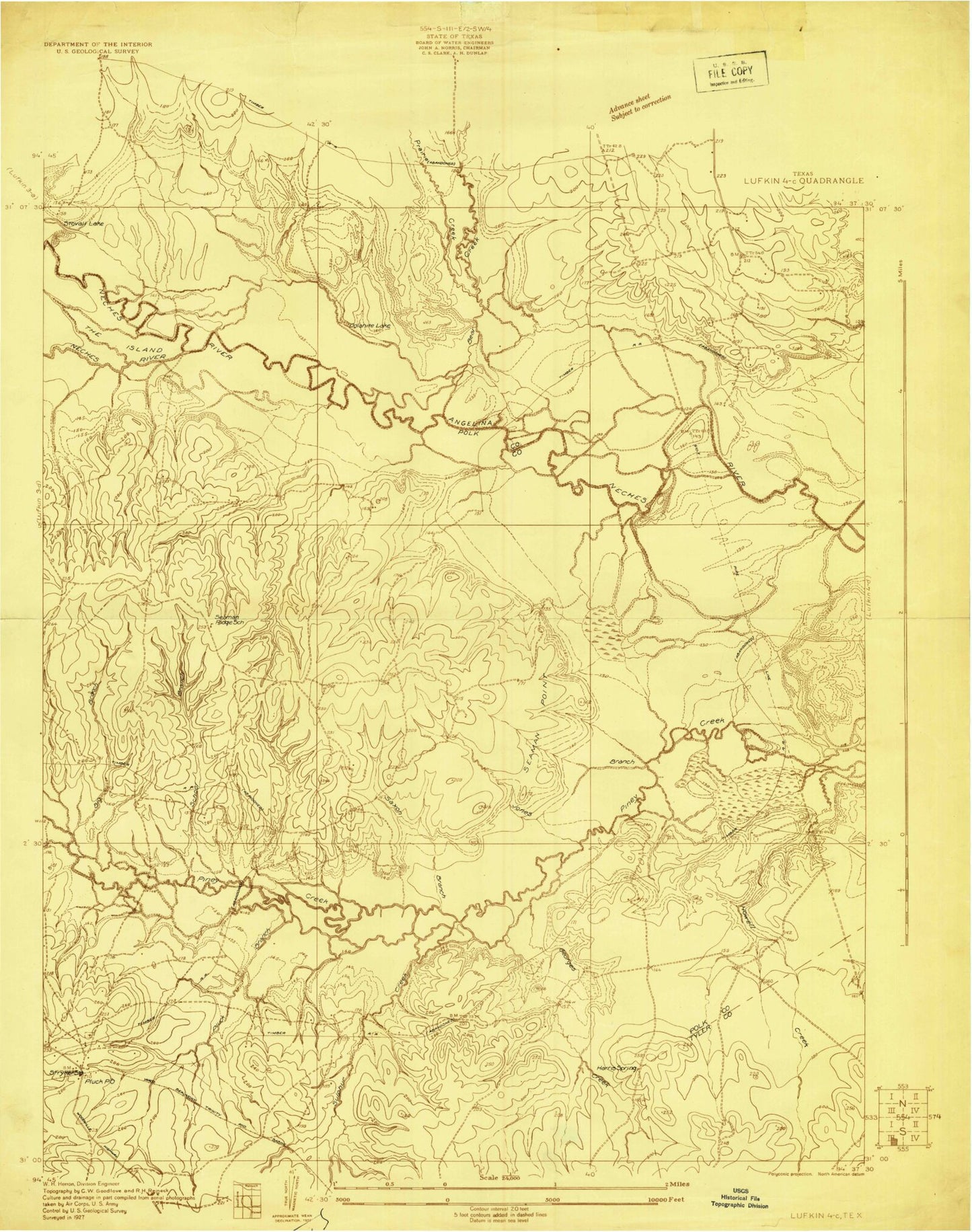 Classic USGS Pluck Texas 7.5'x7.5' Topo Map Image