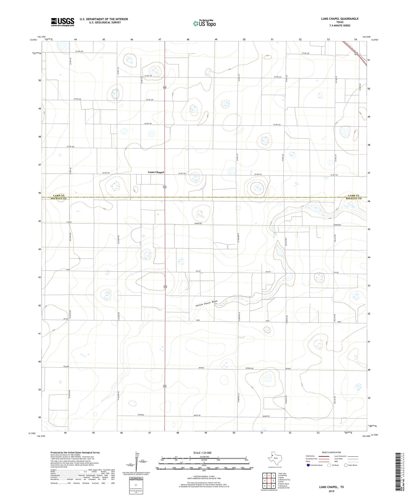 Lums Chapel Texas US Topo Map Image
