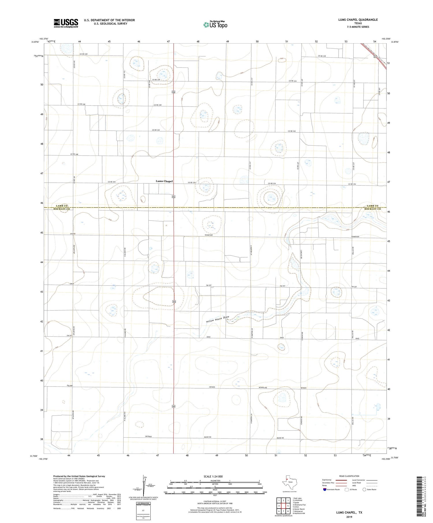 Lums Chapel Texas US Topo Map Image