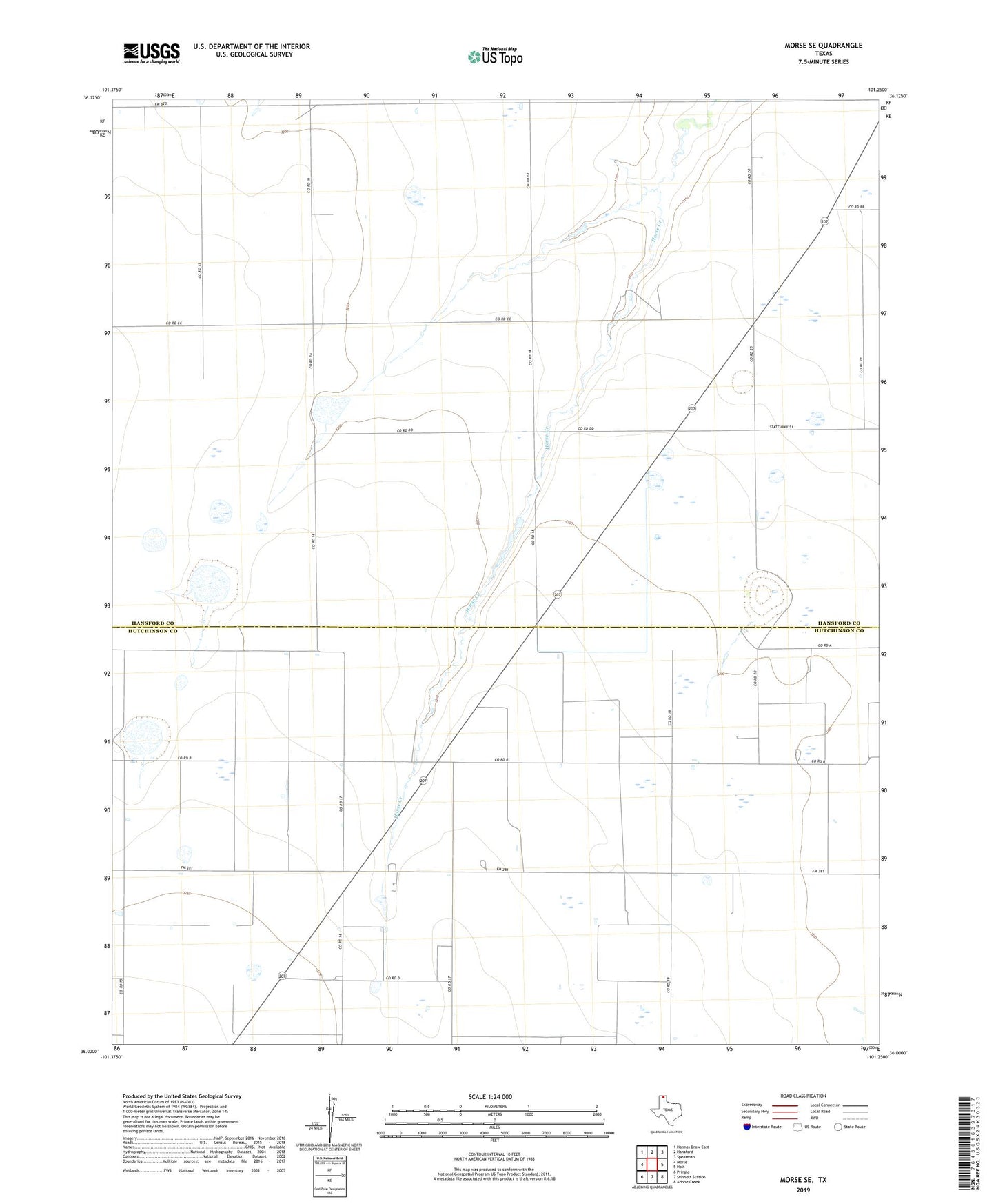 Morse SE Texas US Topo Map Image