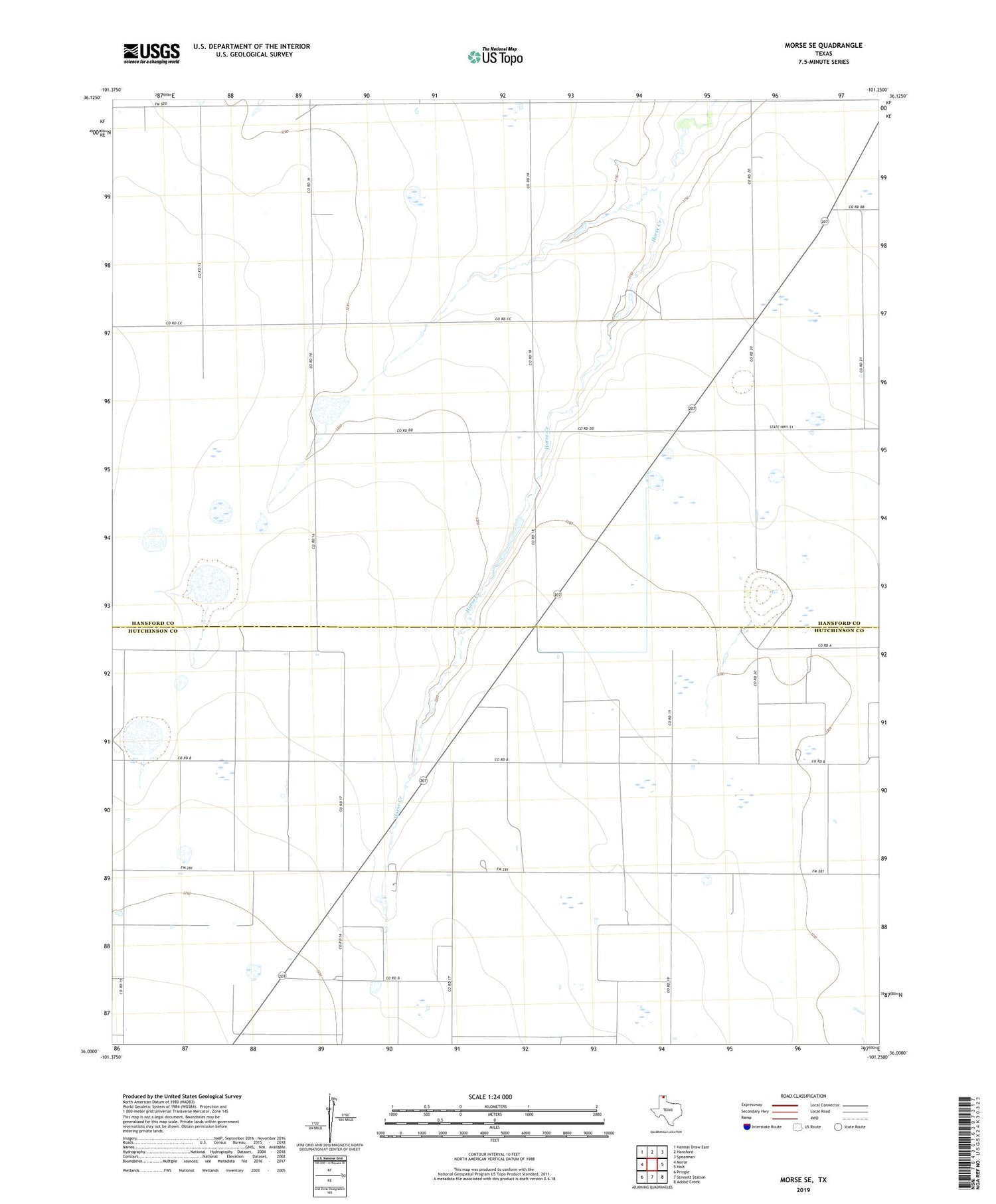 Morse SE Texas US Topo Map Image