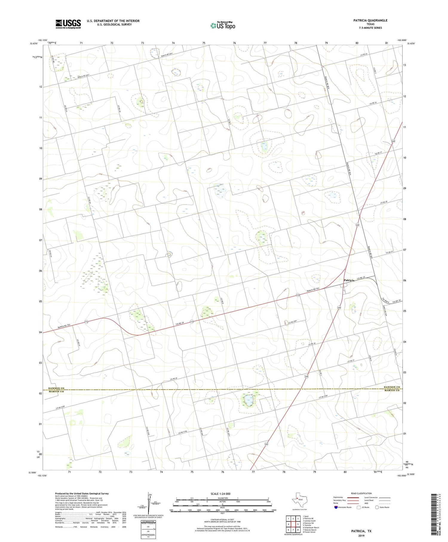 Patricia Texas US Topo Map Image