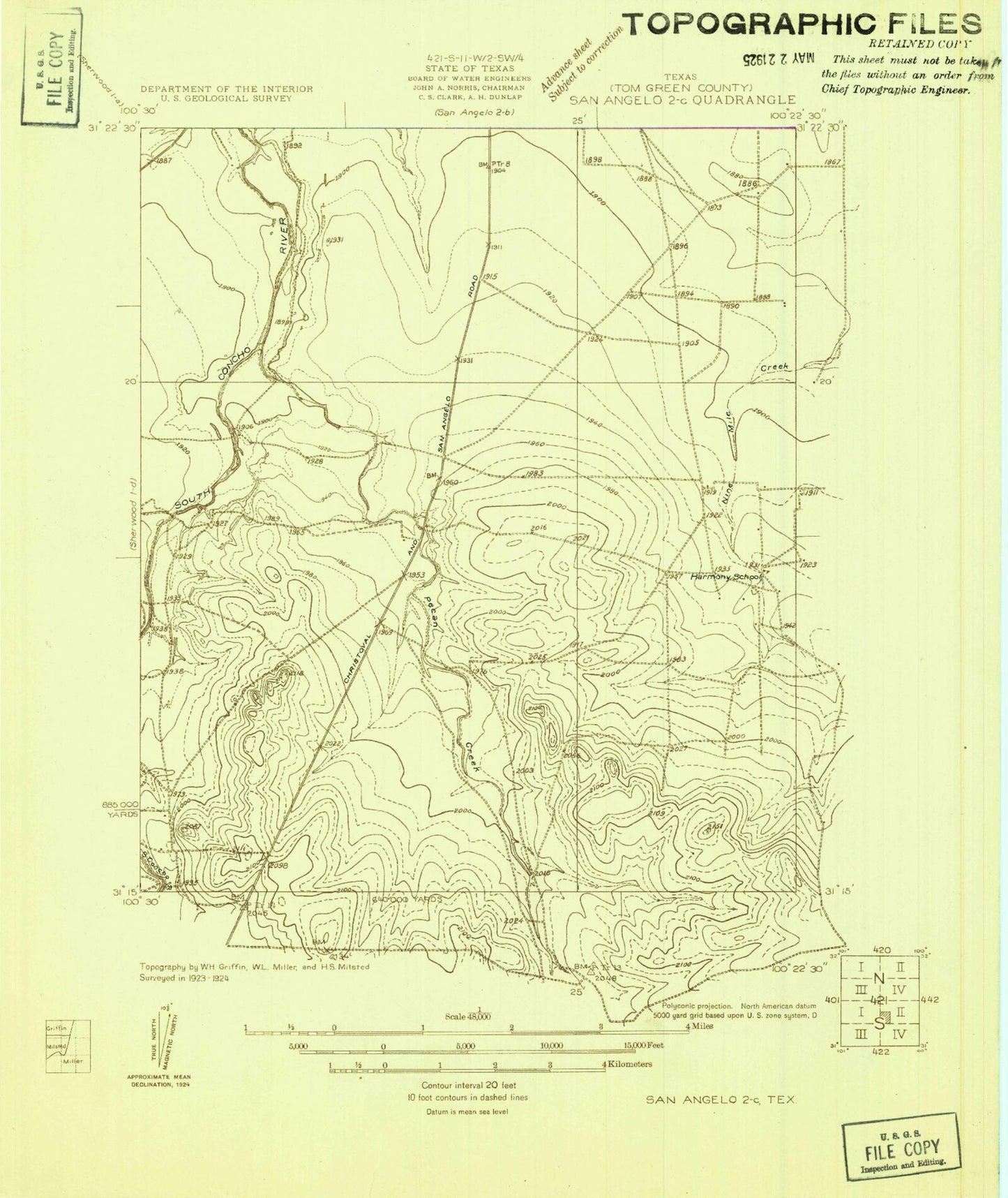 Classic USGS Pecan Station Texas 7.5'x7.5' Topo Map Image