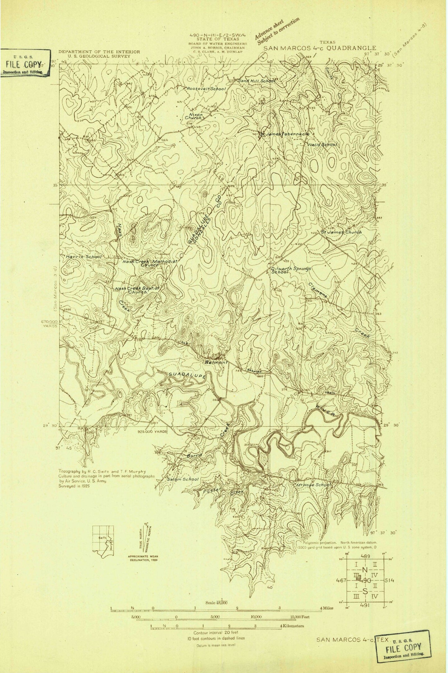 Classic USGS Belmont Texas 7.5'x7.5' Topo Map Image