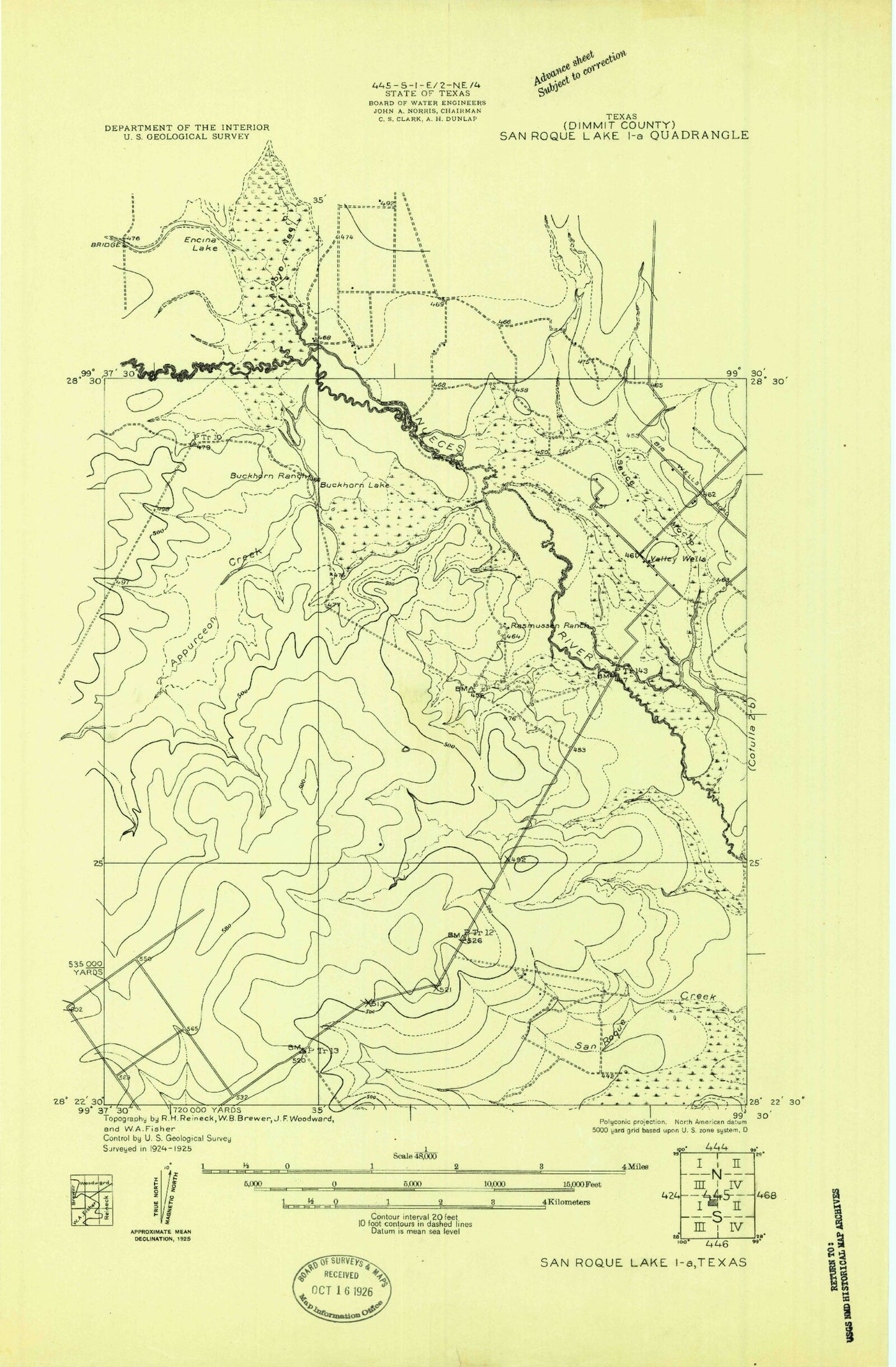 Classic USGS Valley Wells Texas 7.5'x7.5' Topo Map Image