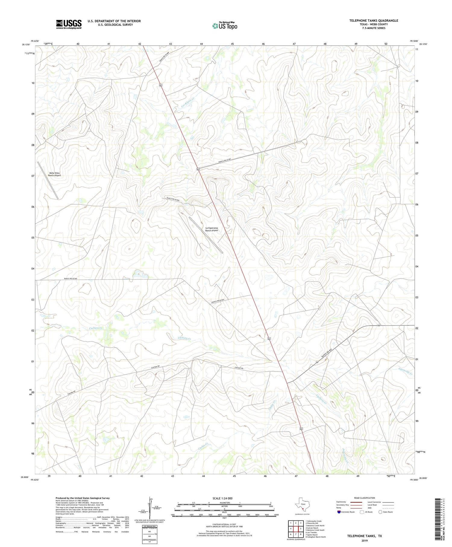 Telephone Tanks Texas US Topo Map Image