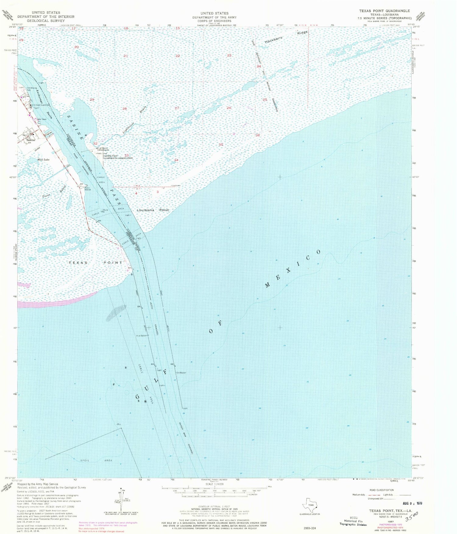Classic USGS Texas Point Texas 7.5'x7.5' Topo Map Image