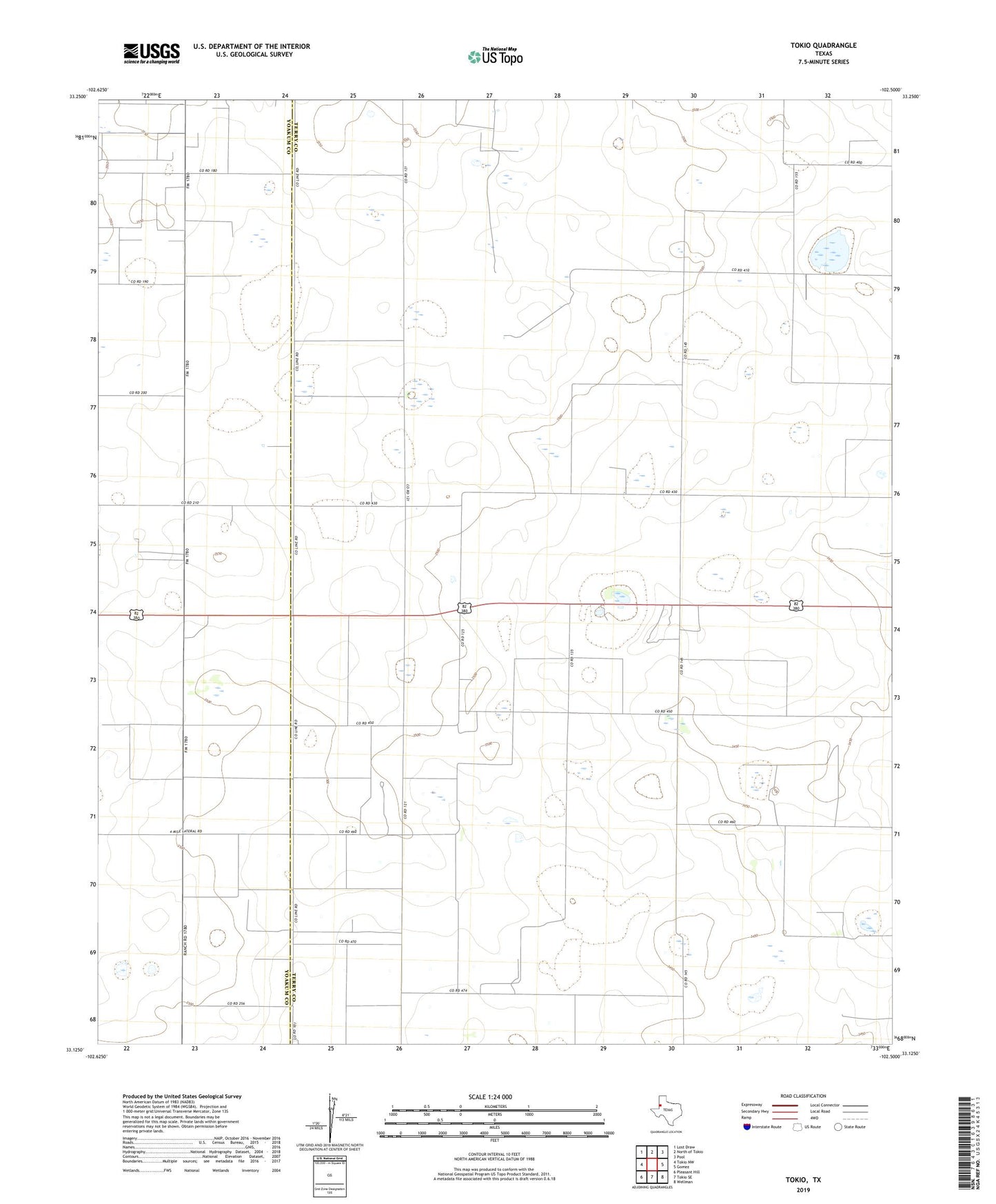 Tokio Texas US Topo Map Image