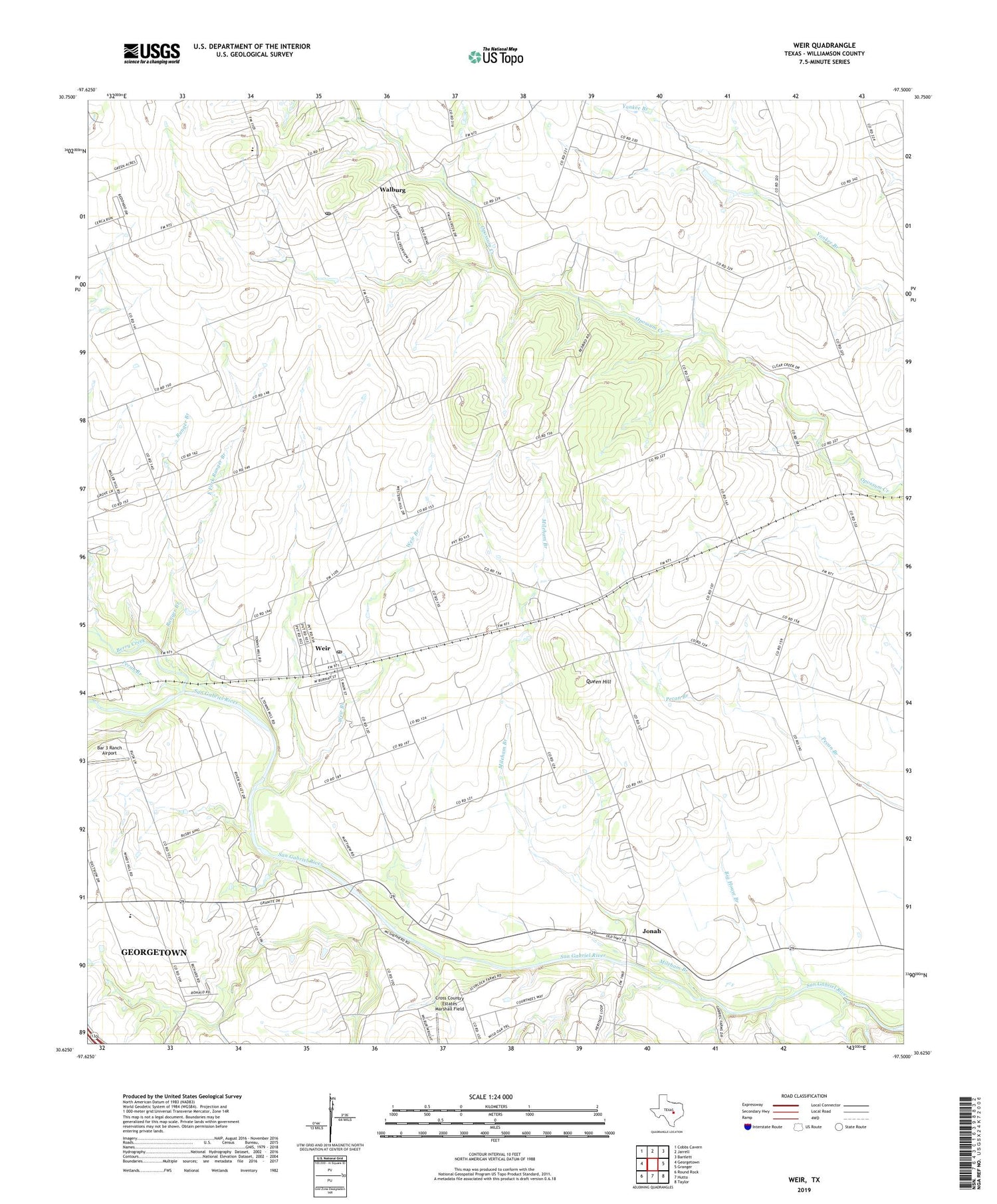 Weir Texas US Topo Map Image