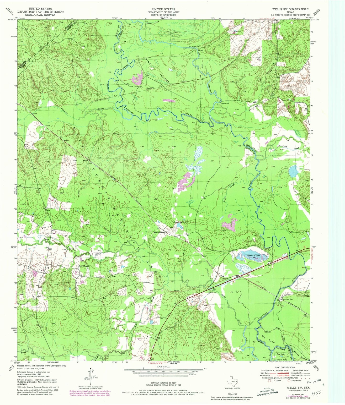 Classic USGS Wells SW Texas 7.5'x7.5' Topo Map Image