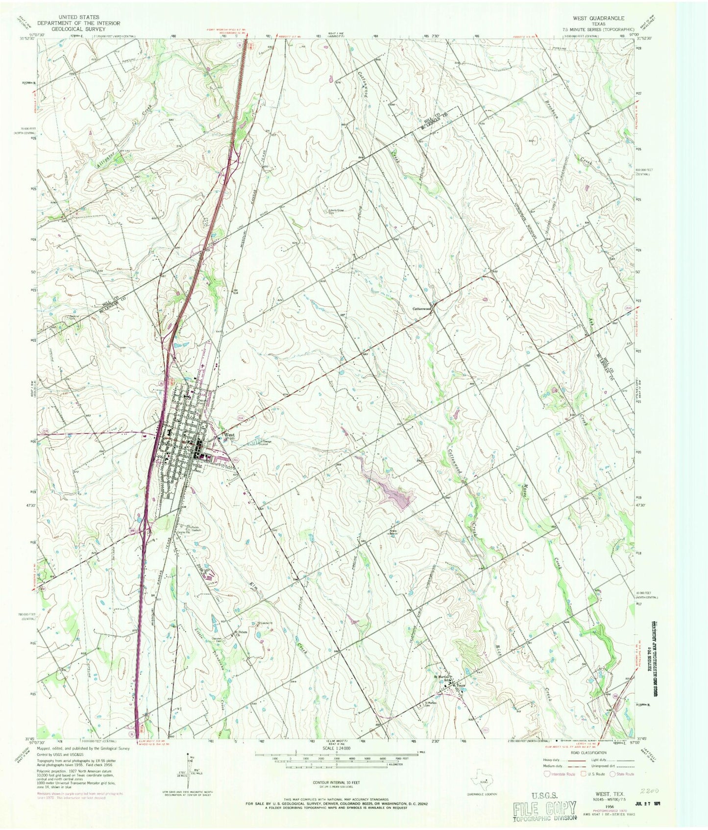 Classic USGS West Texas 7.5'x7.5' Topo Map Image