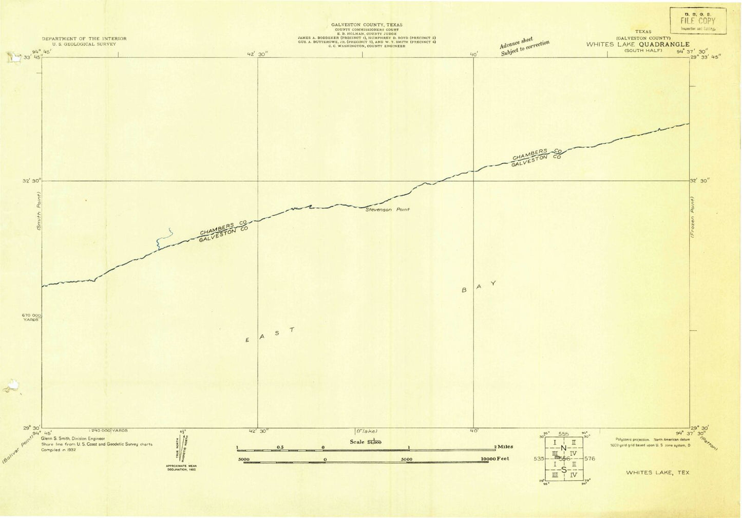 Classic USGS Lake Stephenson Texas 7.5'x7.5' Topo Map Image