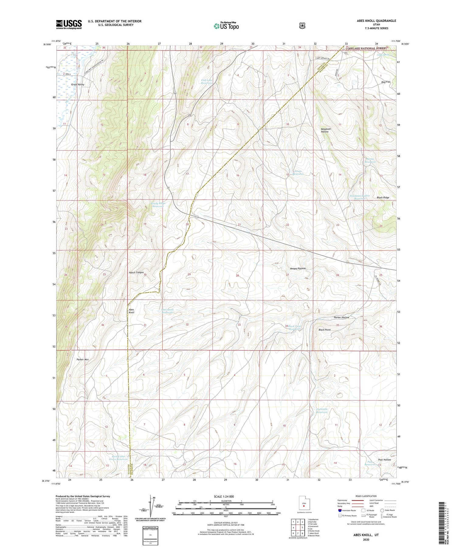 Abes Knoll Utah US Topo Map Image
