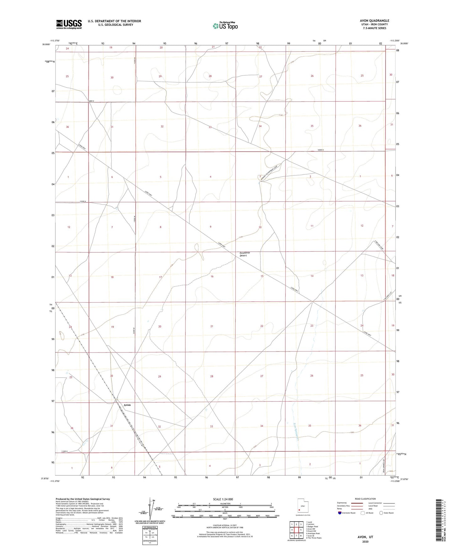Avon Utah US Topo Map Image