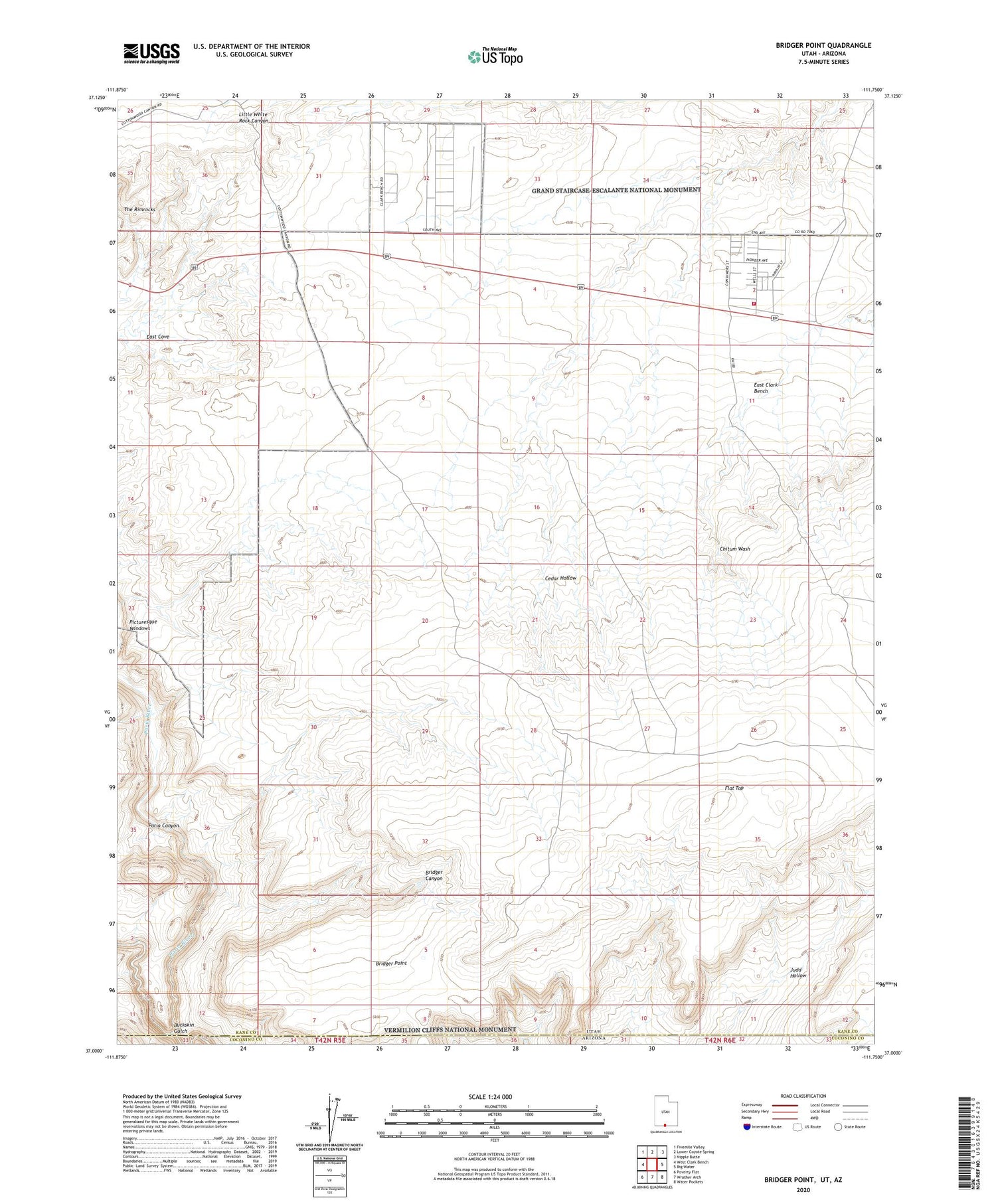 Bridger Point Utah US Topo Map Image