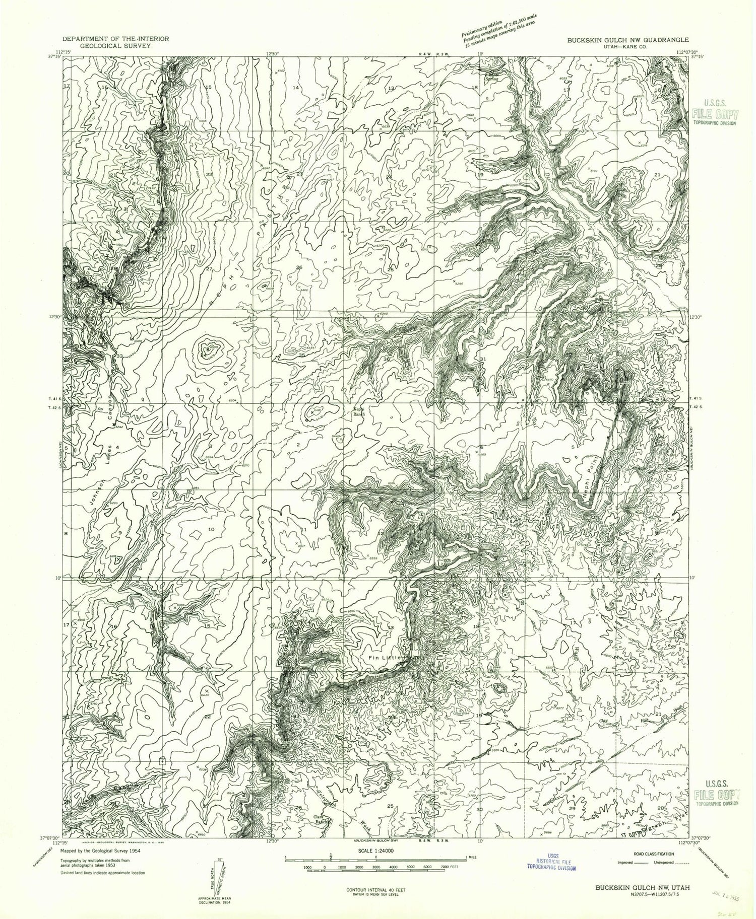 Classic USGS Nephi Point Utah 7.5'x7.5' Topo Map Image