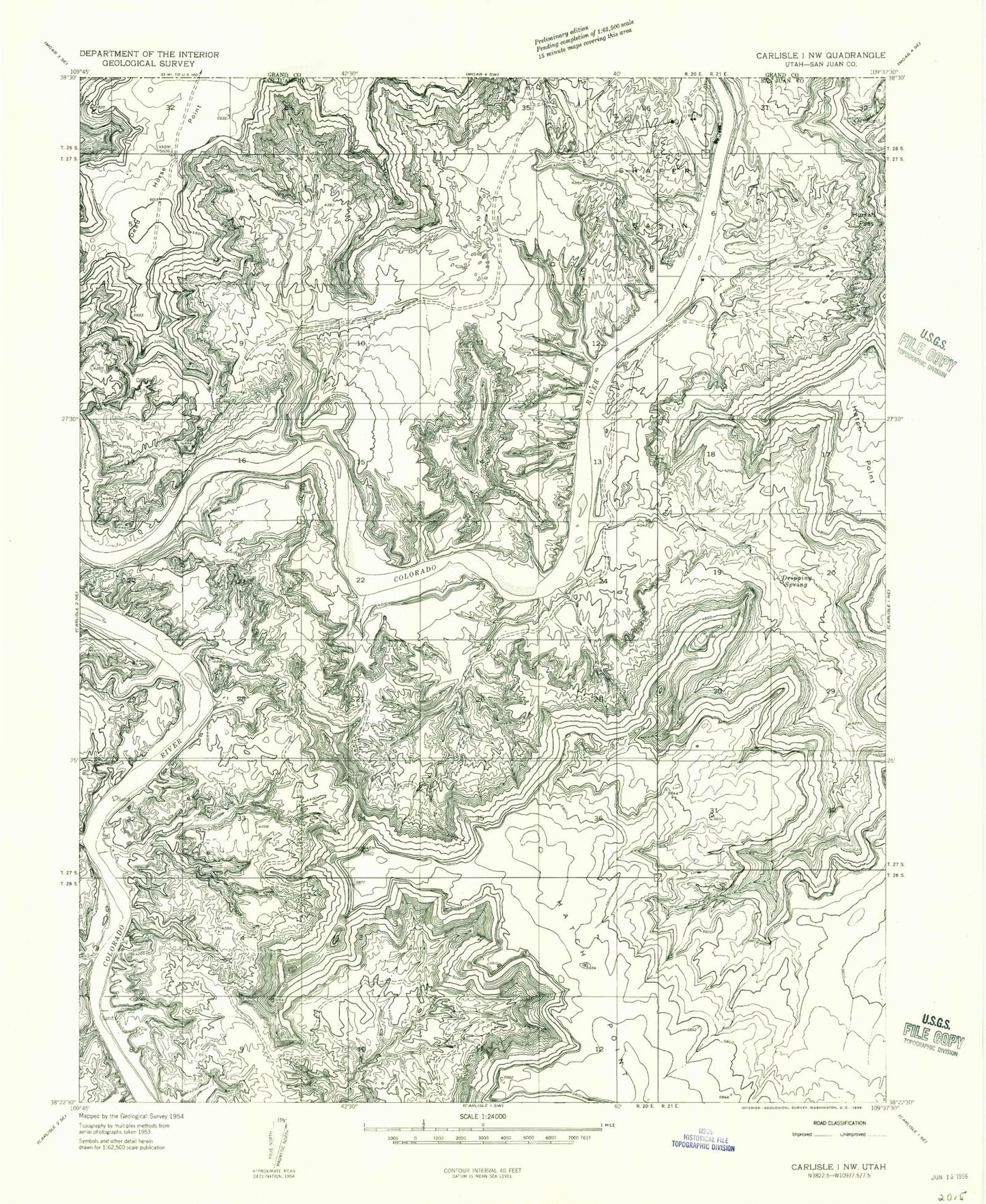 Classic USGS Shafer Basin Utah 7.5'x7.5' Topo Map Image