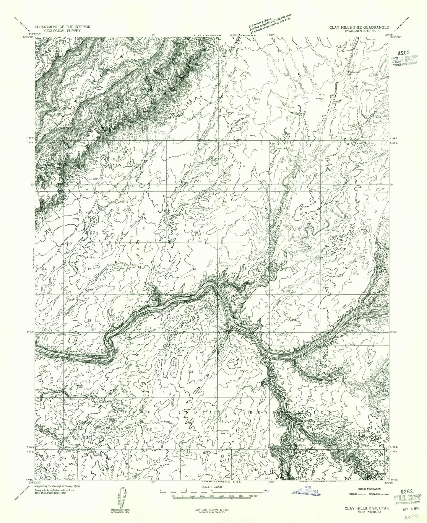 Classic USGS Whirlwind Draw Utah 7.5'x7.5' Topo Map Image