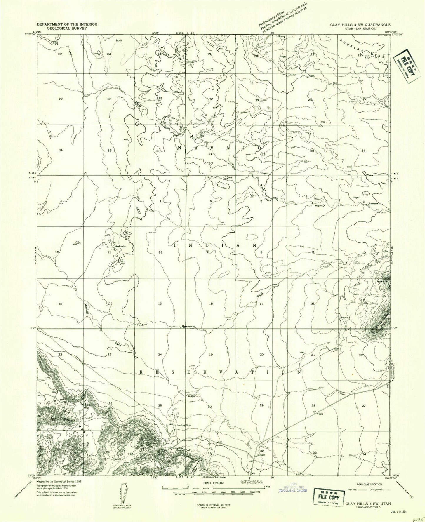 Classic USGS Goulding Utah 7.5'x7.5' Topo Map Image
