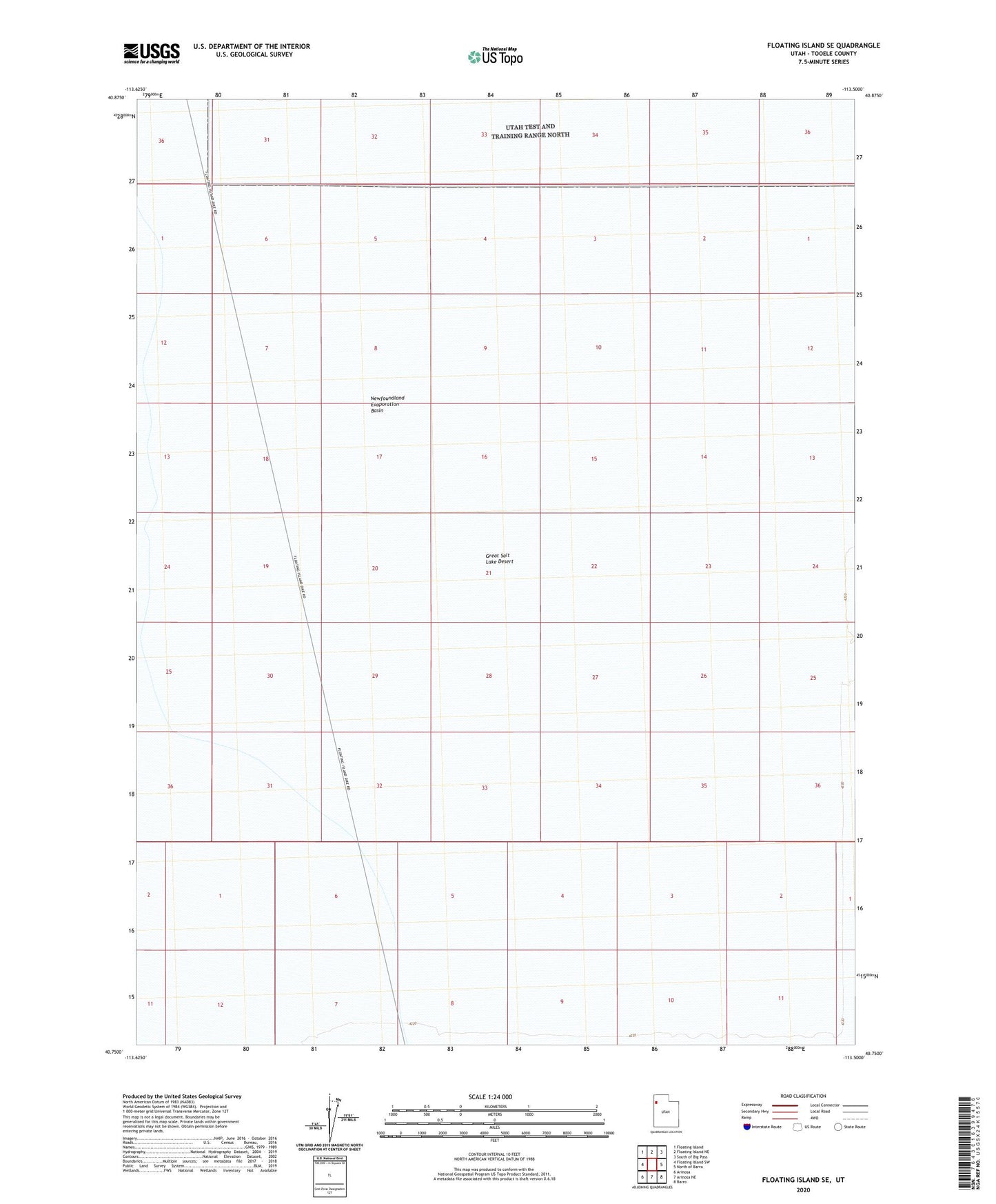 Floating Island SE Utah US Topo Map Image