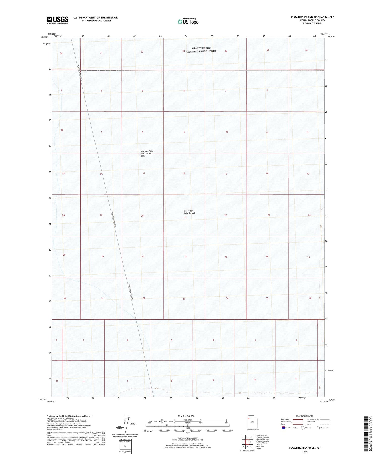 Floating Island SE Utah US Topo Map Image