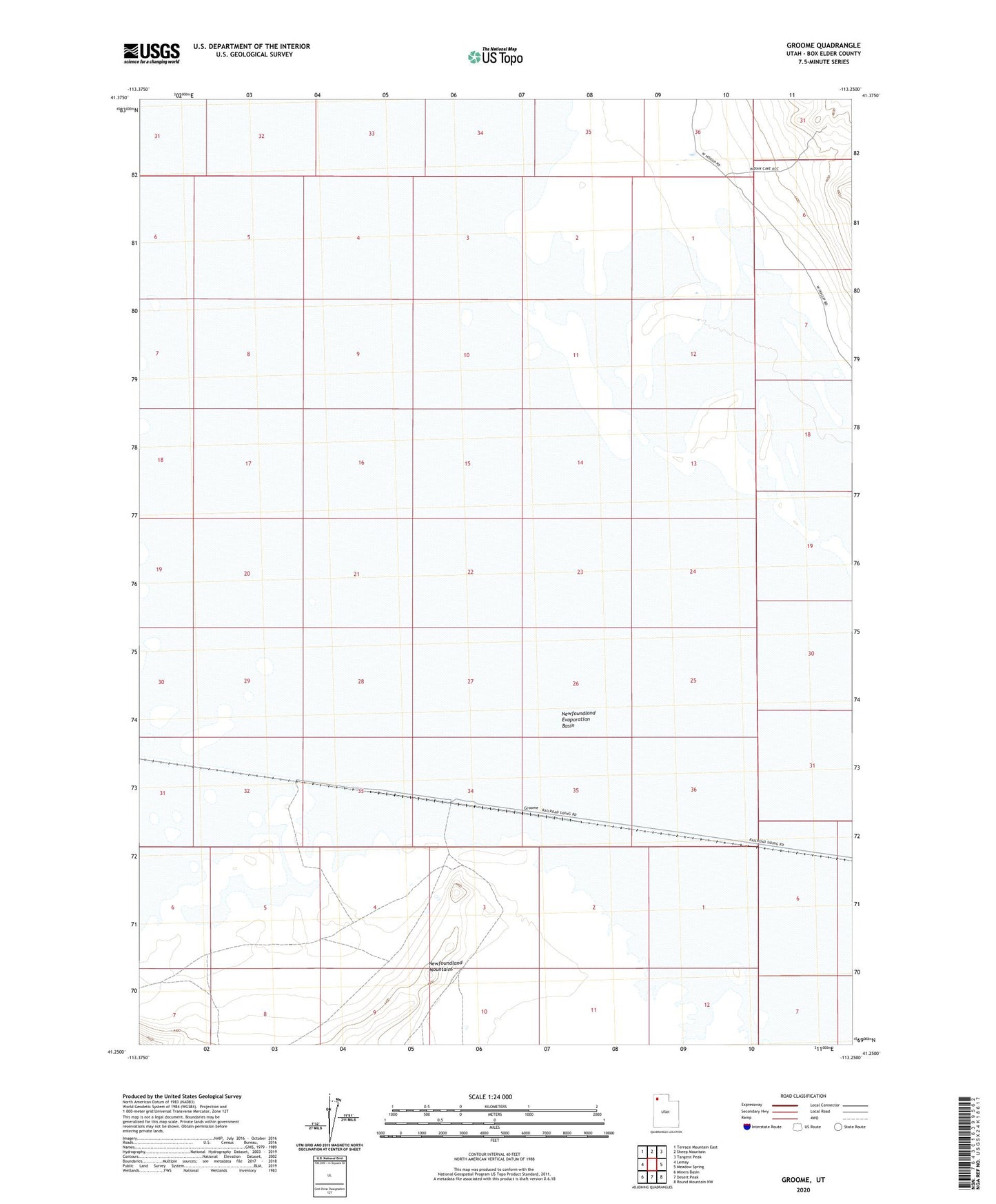 Groome Utah US Topo Map Image
