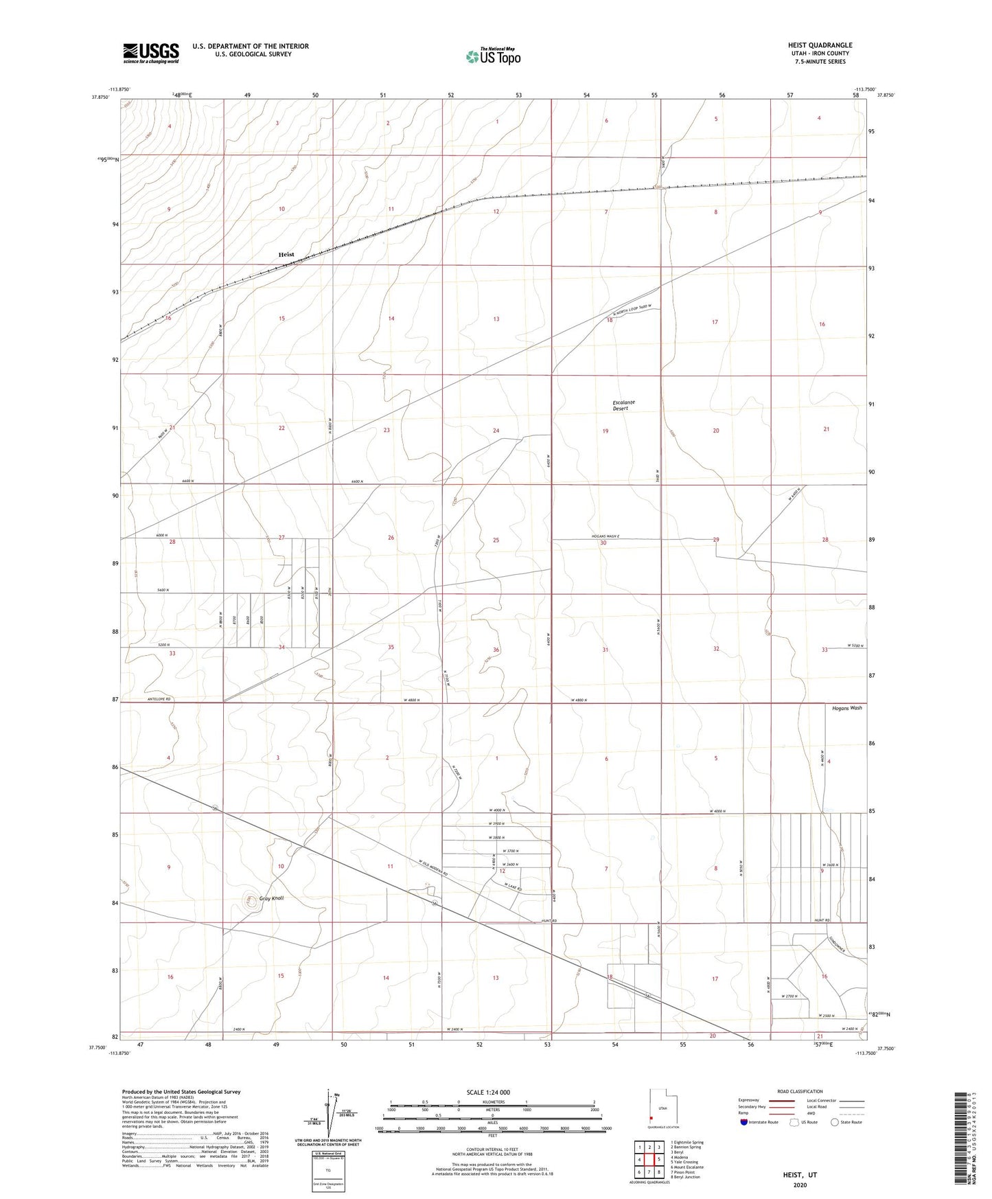 Heist Utah US Topo Map Image