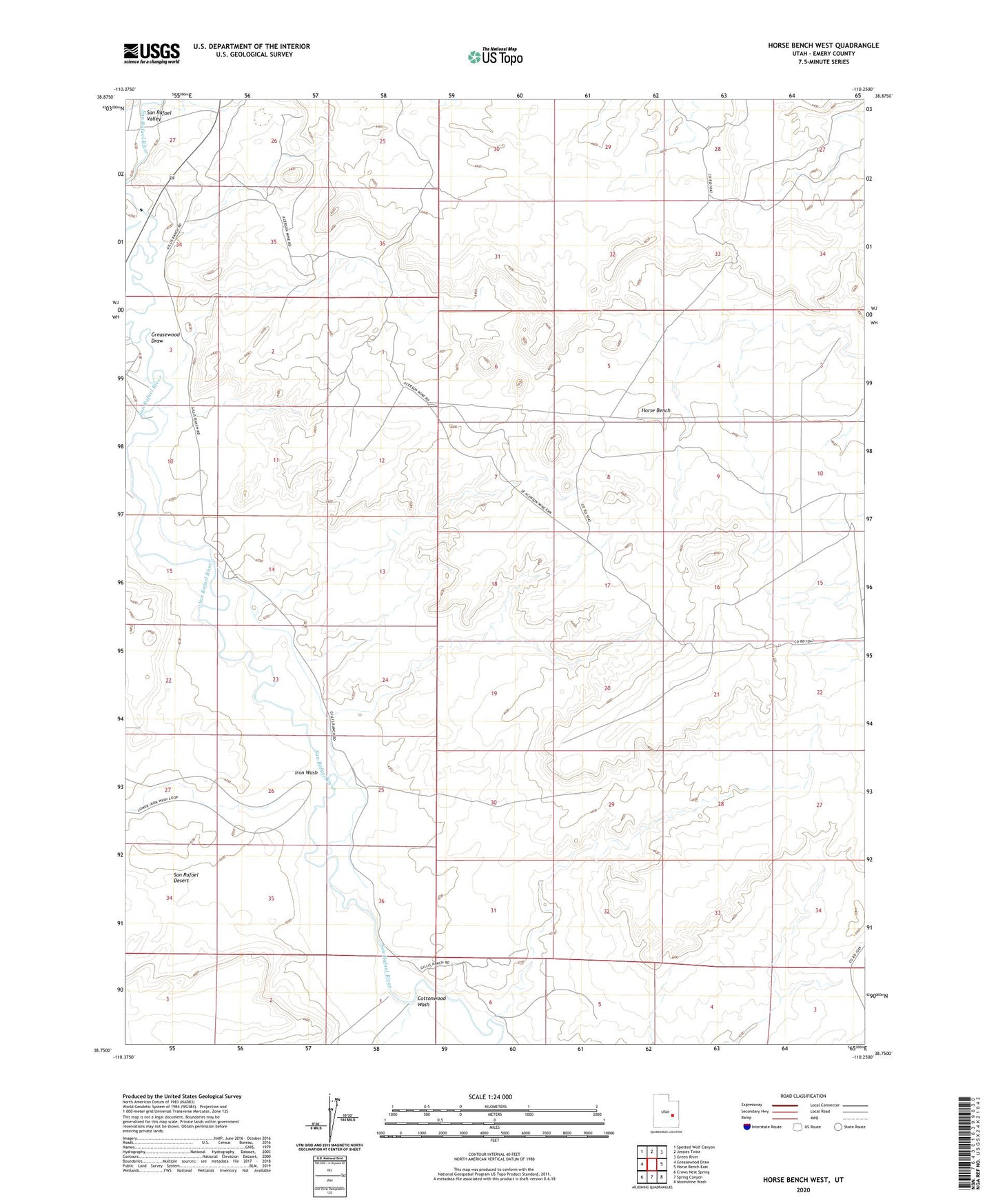 Horse Bench West Utah US Topo Map Image