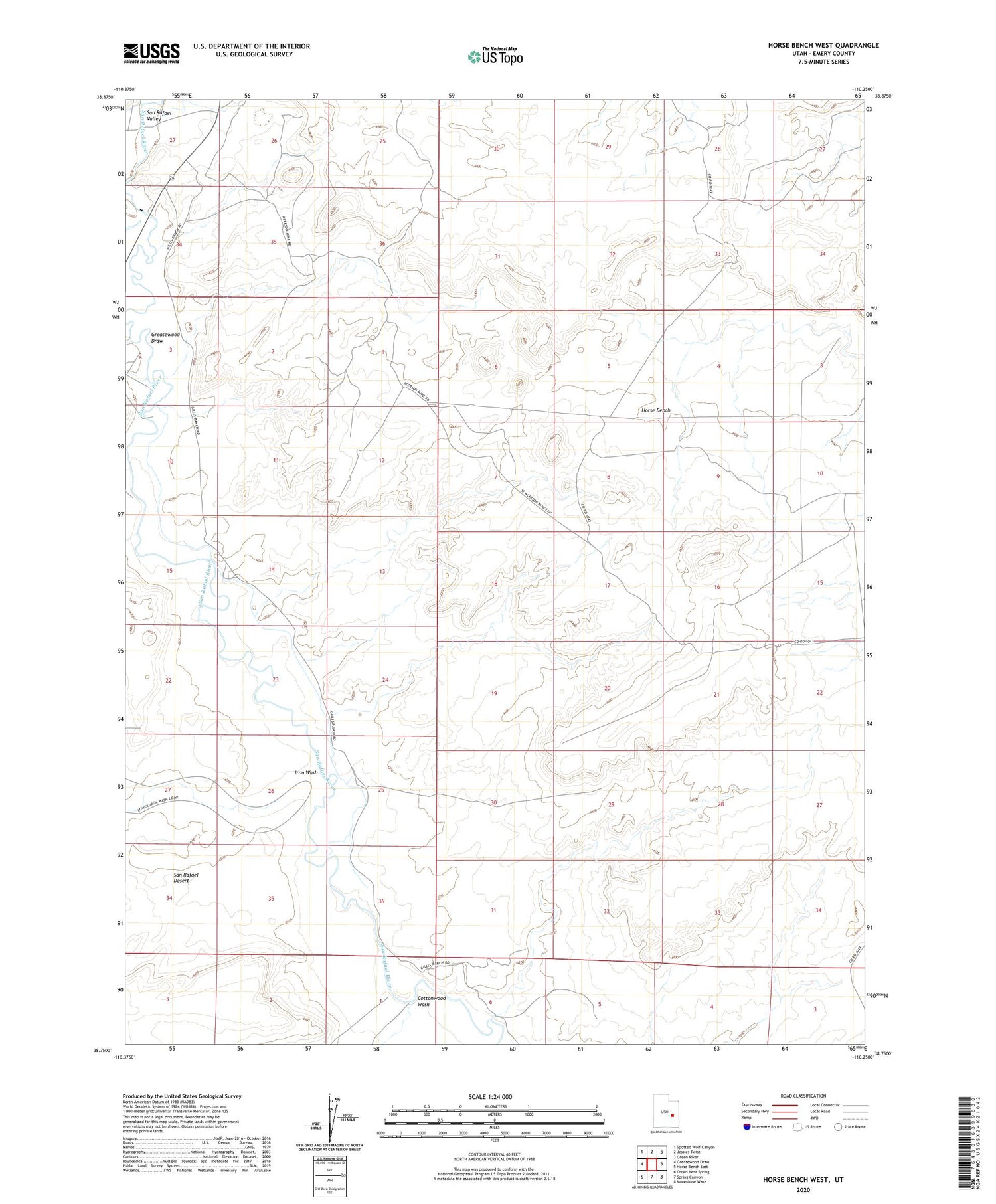 Horse Bench West Utah US Topo Map Image