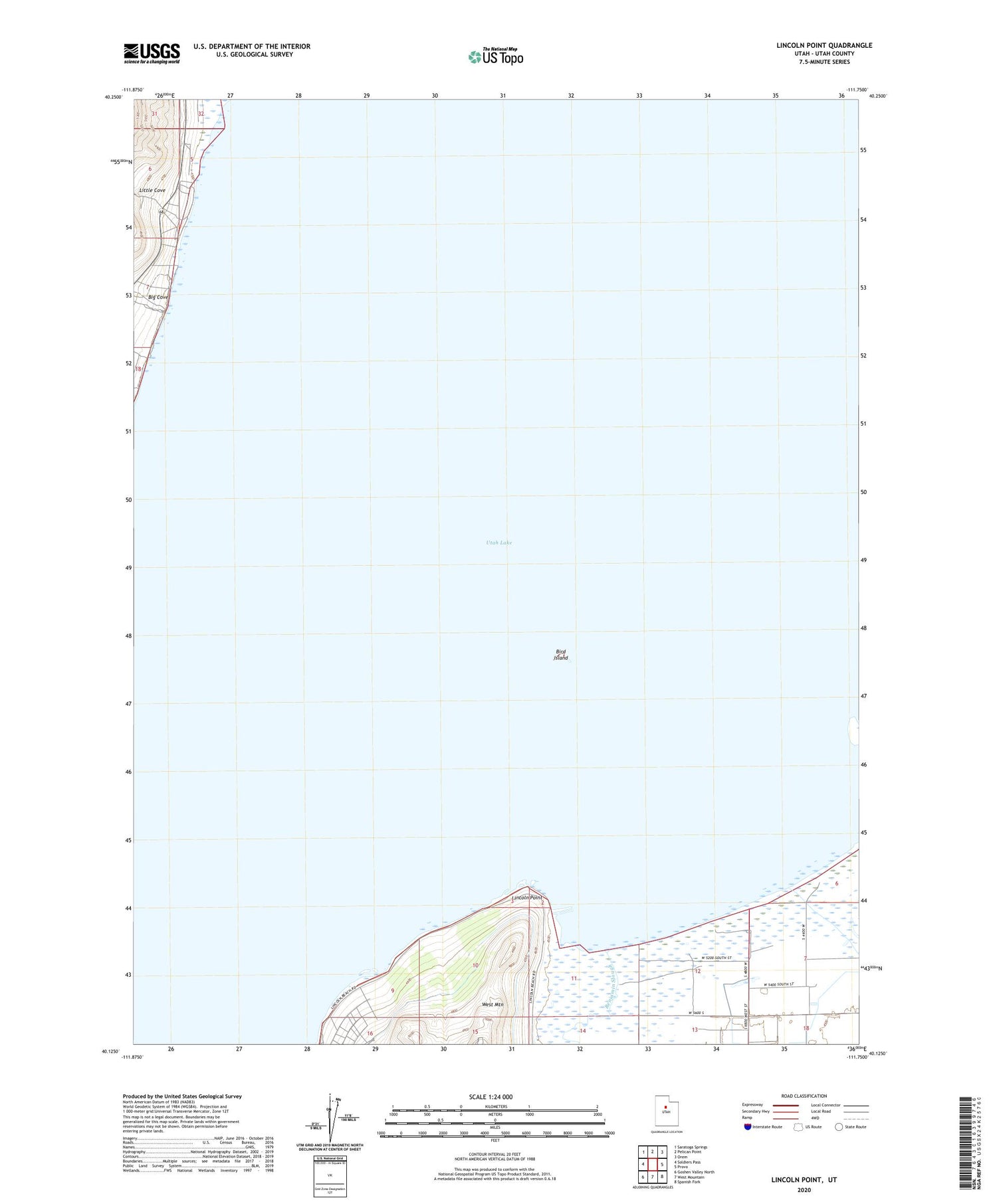 Lincoln Point Utah US Topo Map Image