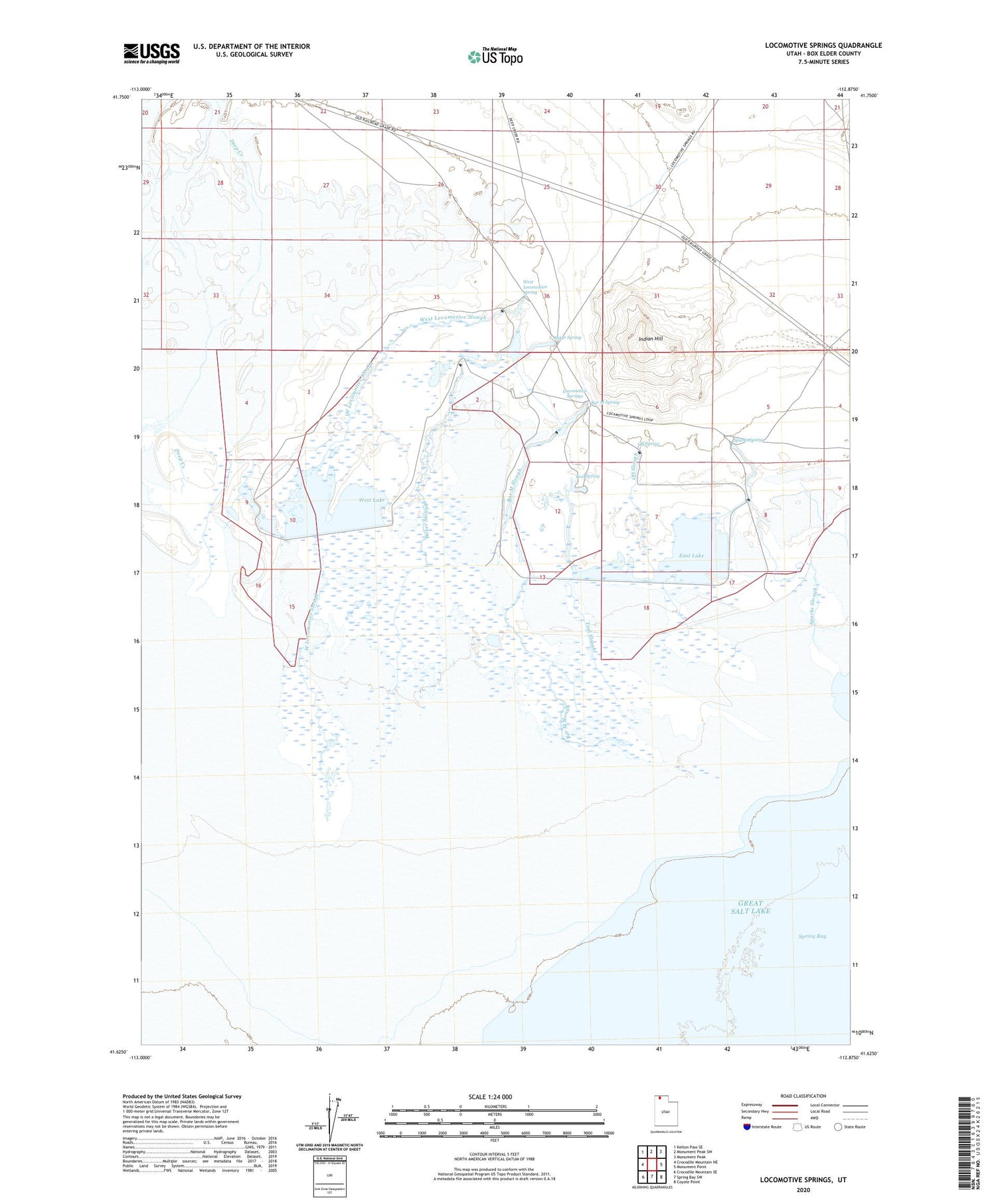 Locomotive Springs Utah US Topo Map Image