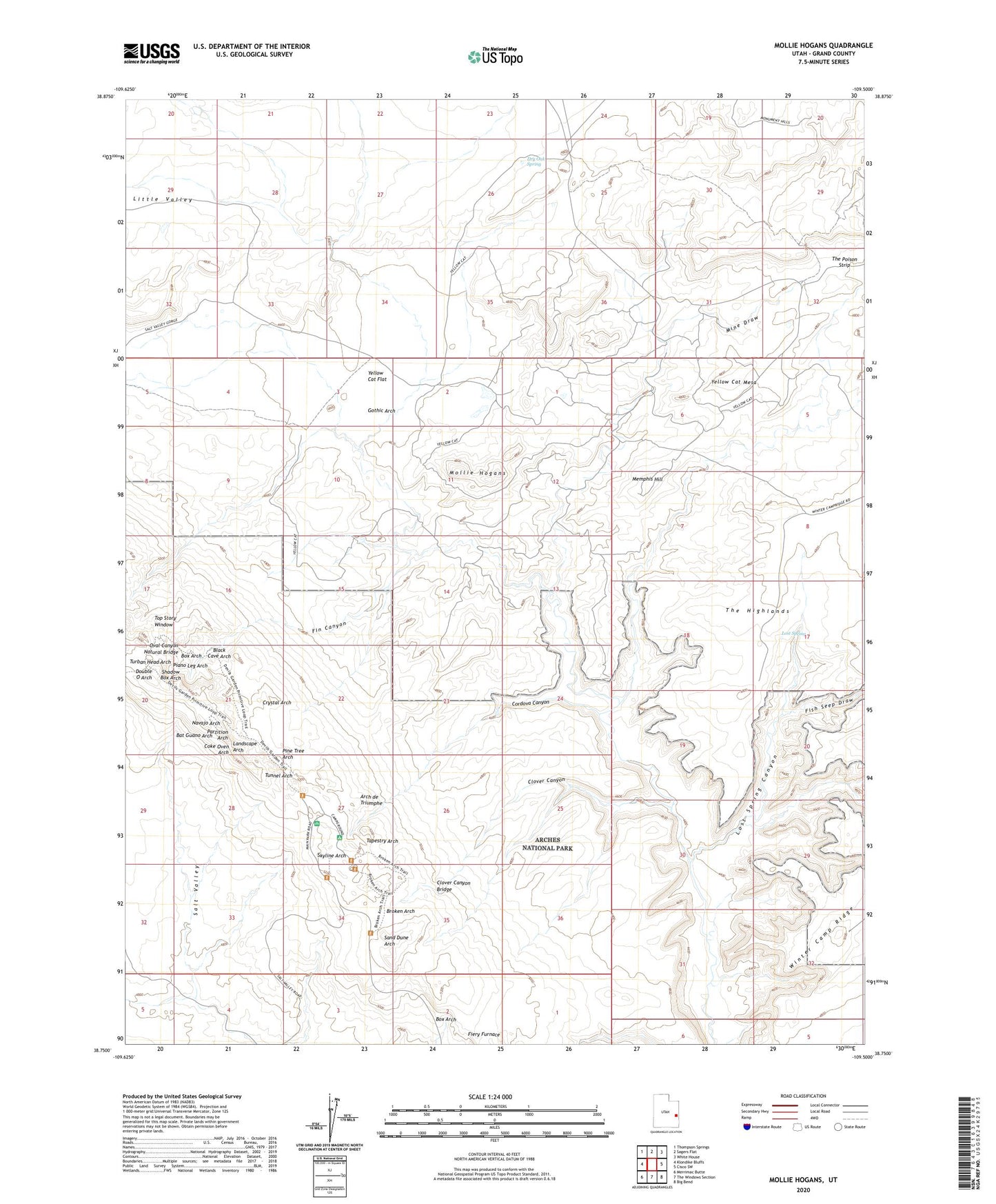 Mollie Hogans Utah US Topo Map Image