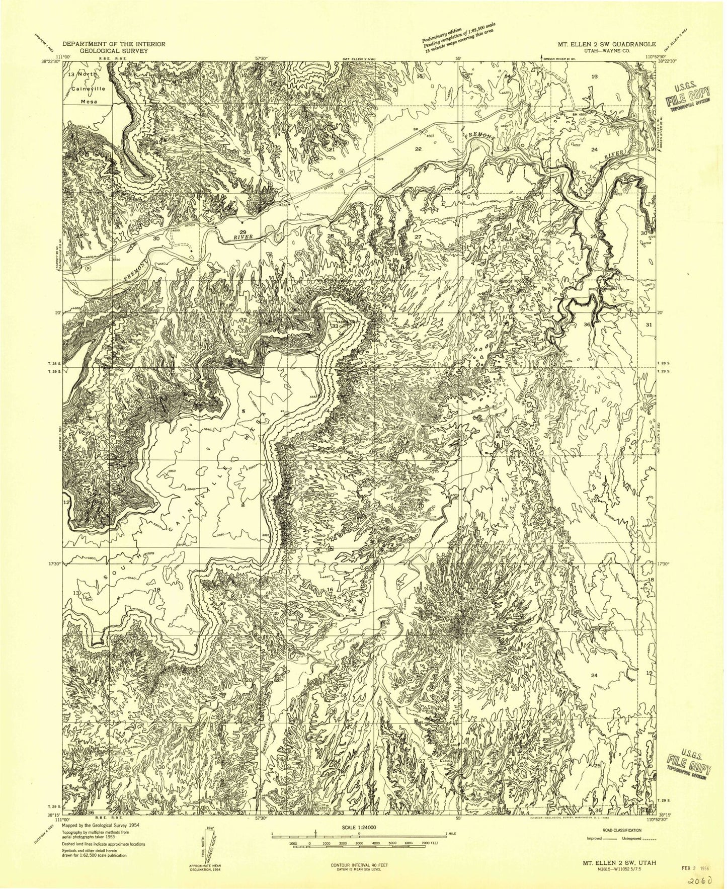 Classic USGS Town Point Utah 7.5'x7.5' Topo Map Image