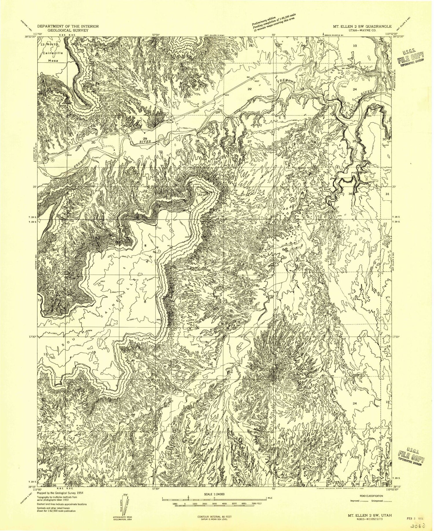 Classic USGS Town Point Utah 7.5'x7.5' Topo Map Image